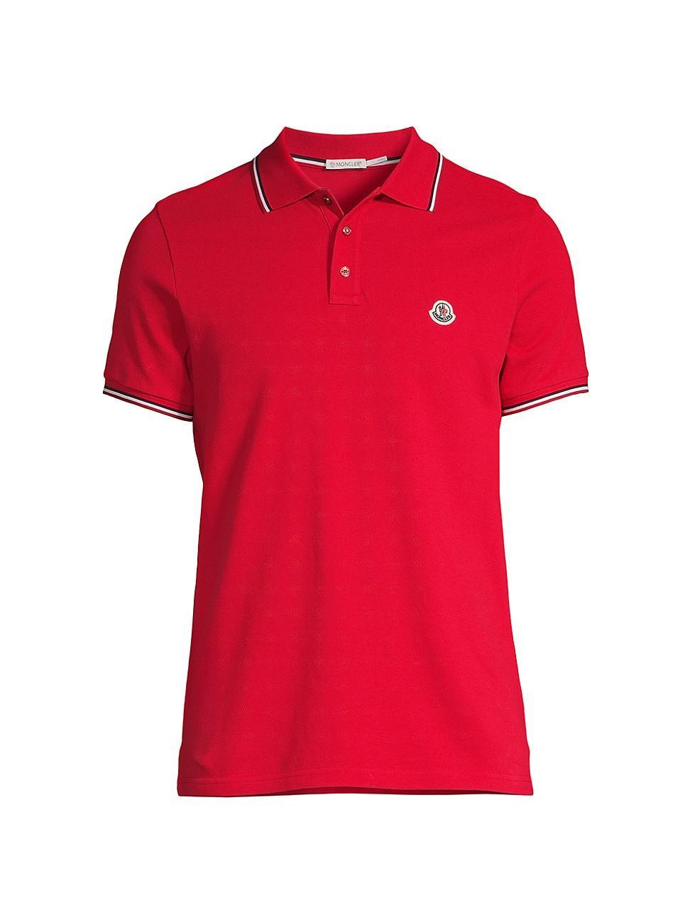 Mens Classic Flag-Trim Polo Shirt Product Image