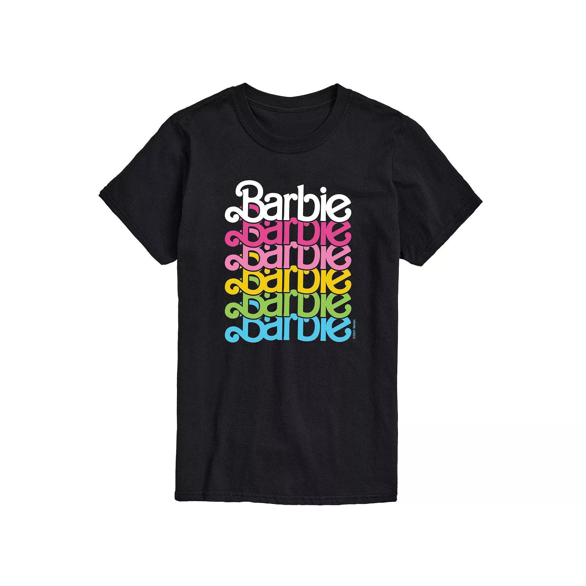Mens Barbie Logo Rainbow Graphic Tee Product Image