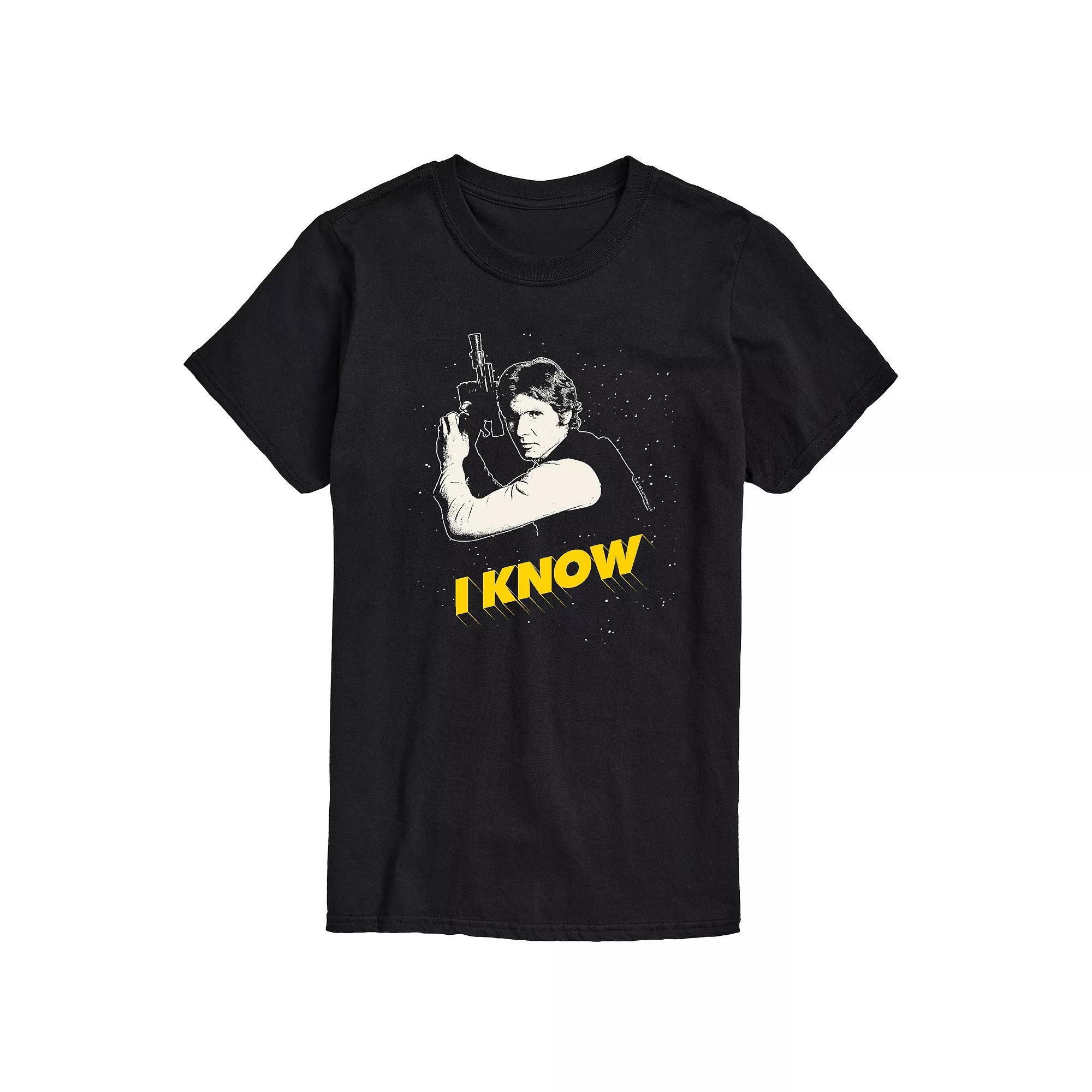 Big & Tall Star Wars Han Solo I Know Graphic Tee, Mens Product Image