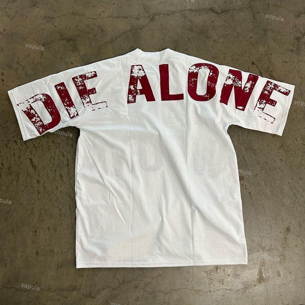 Vintage Nothing Wrong Die Alone Graphic Print Cotton T-Shirt Product Image