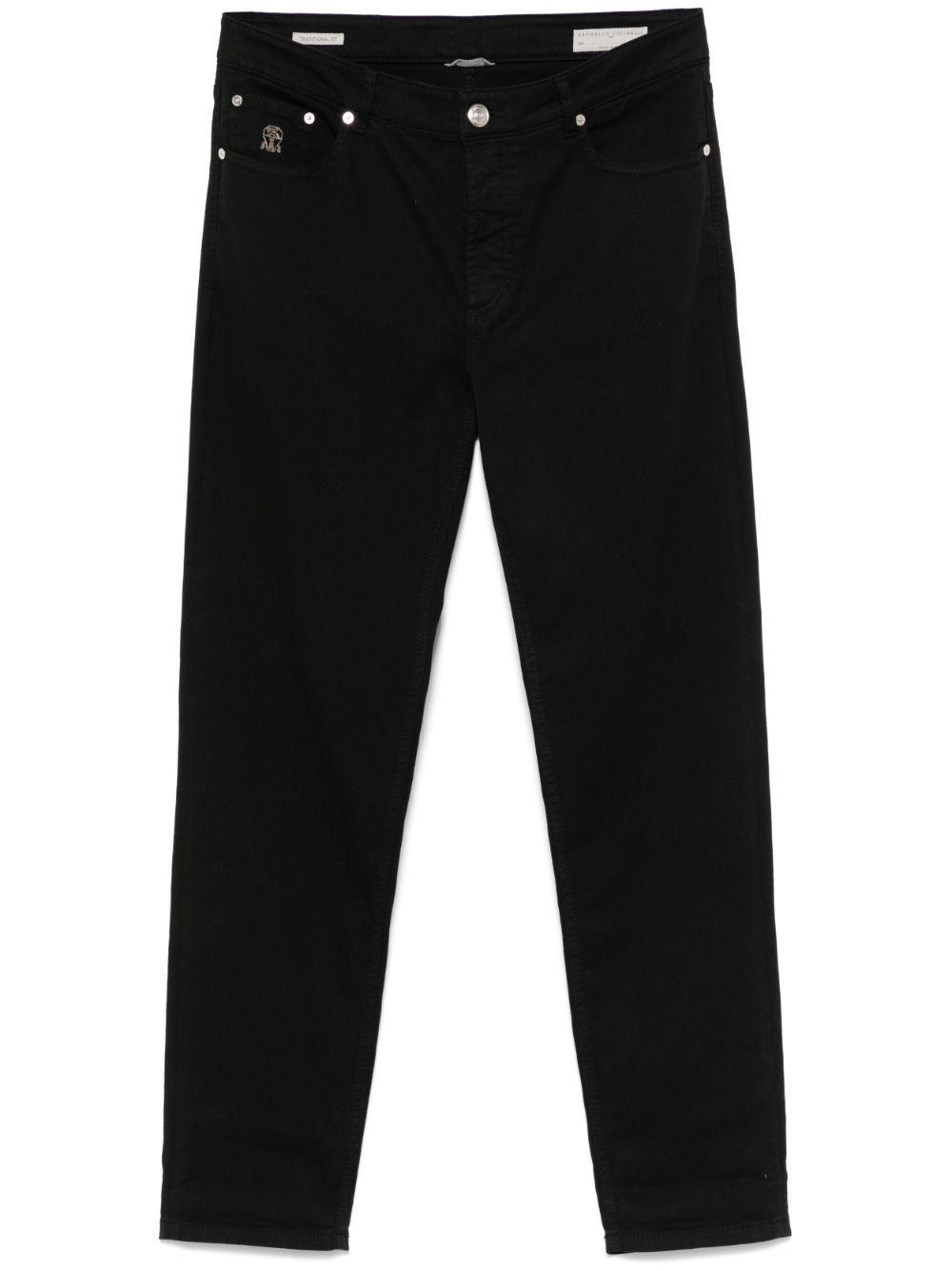 BRUNELLO CUCINELLI Leisure Straight-leg Jeans In Black Product Image