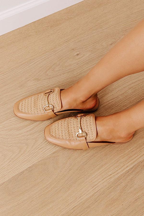 The Hannah Faux Leather Mule Loafer in Tan Product Image