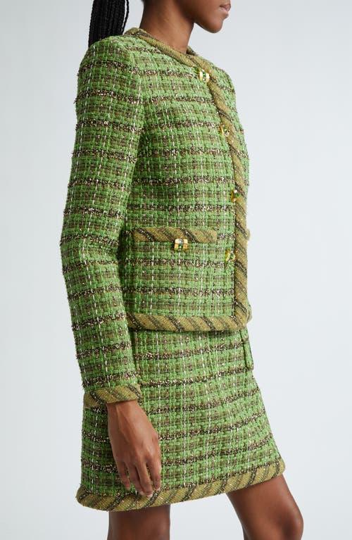 ST JOHN Lurex Eyelash Tweed Jacket In Cyms Product Image