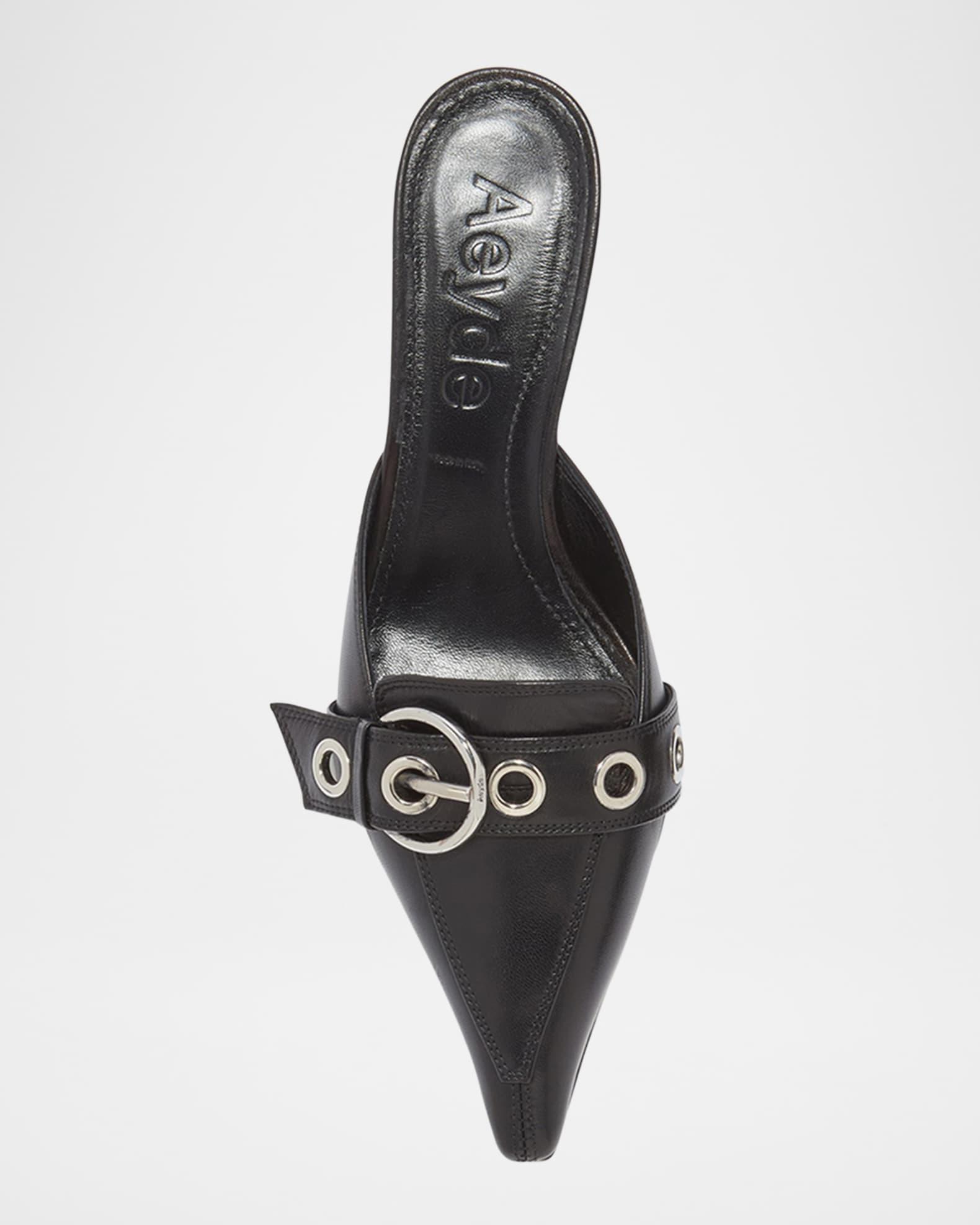 Danielle Leather Kitten Mule Pumps Product Image