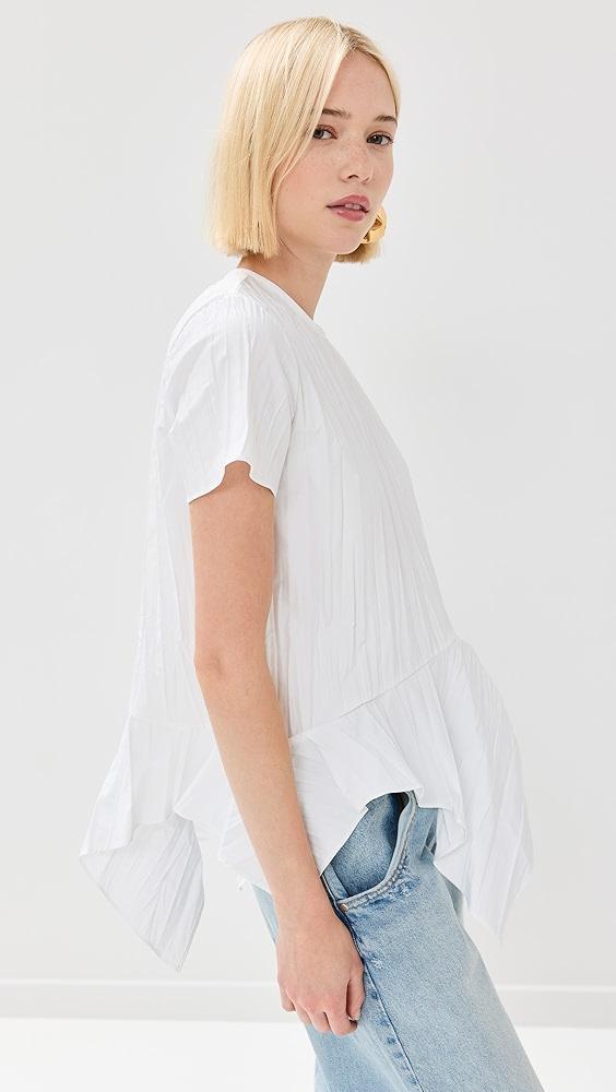 Marques Almeida Cap Sleeve Plissé Top | Shopbop Product Image