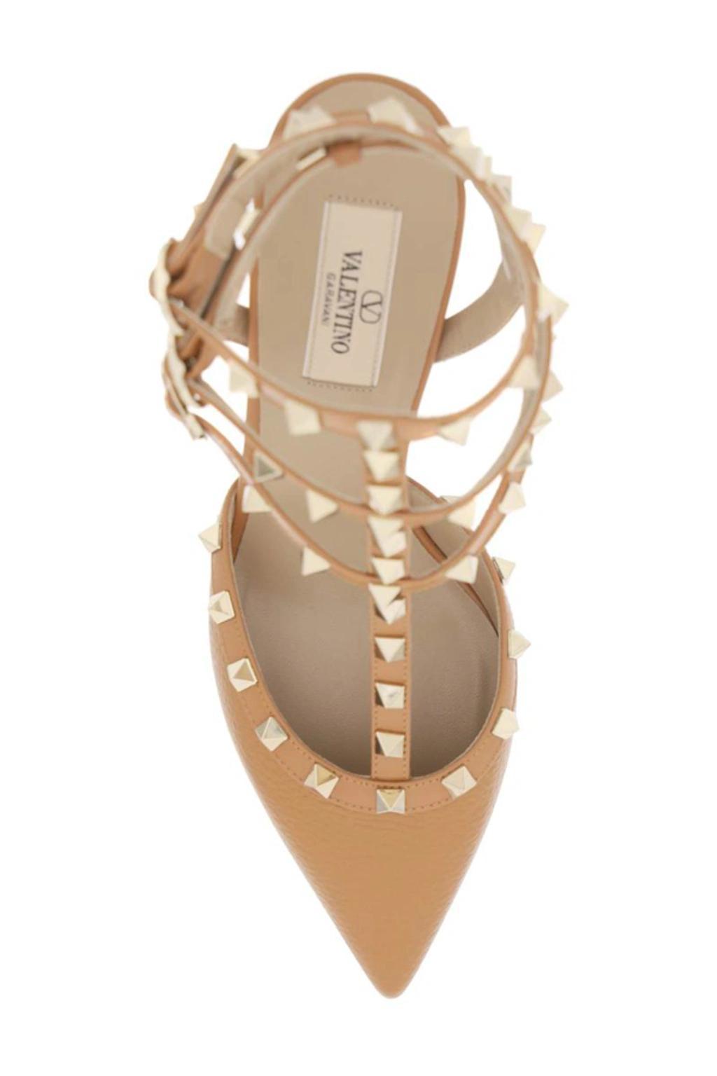 VALENTINO GARAVANI Rockstud Slingback Pumps In Brown Product Image