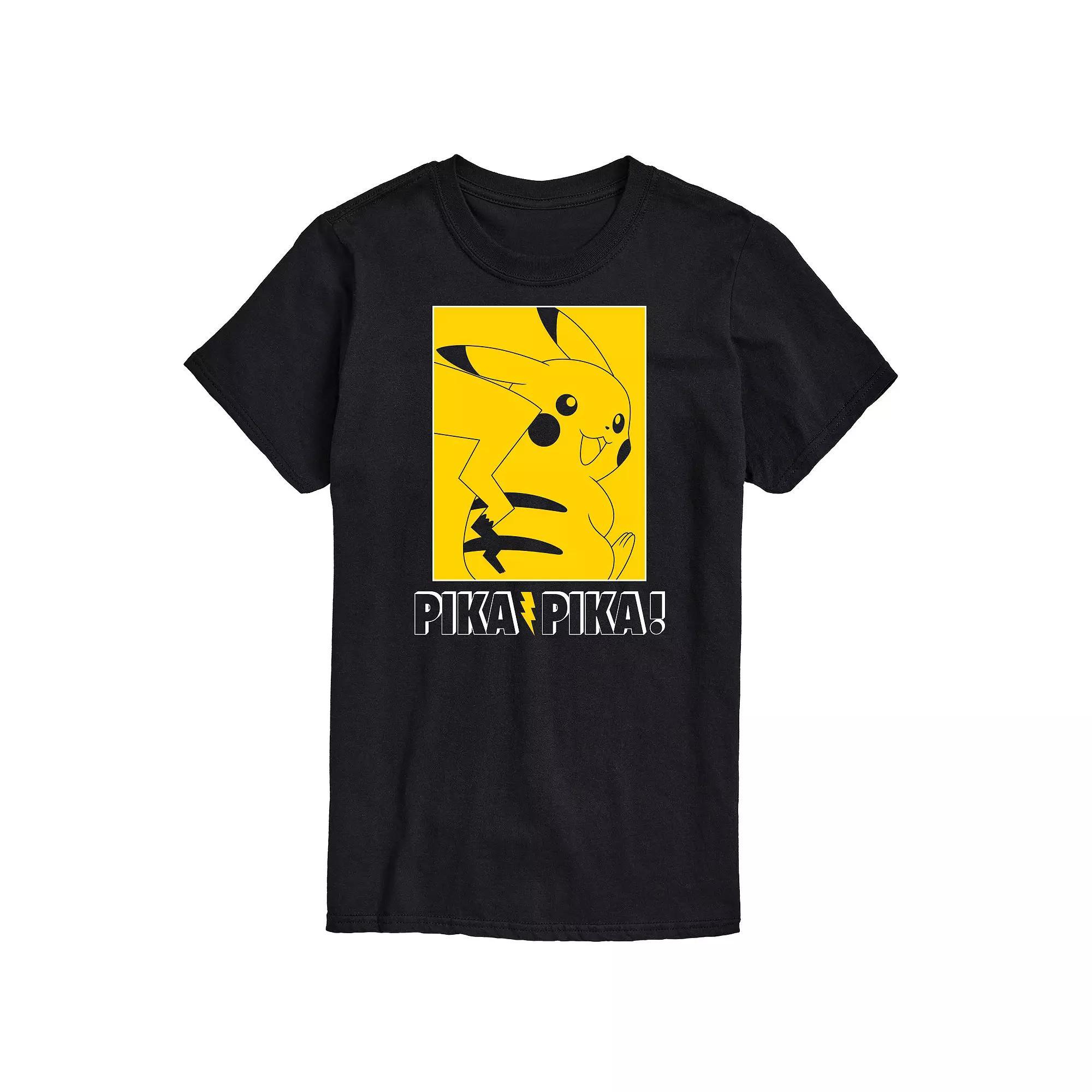 Big & Tall Pokemon Pikachu Outline Drawing Graphic Tee, Mens Product Image