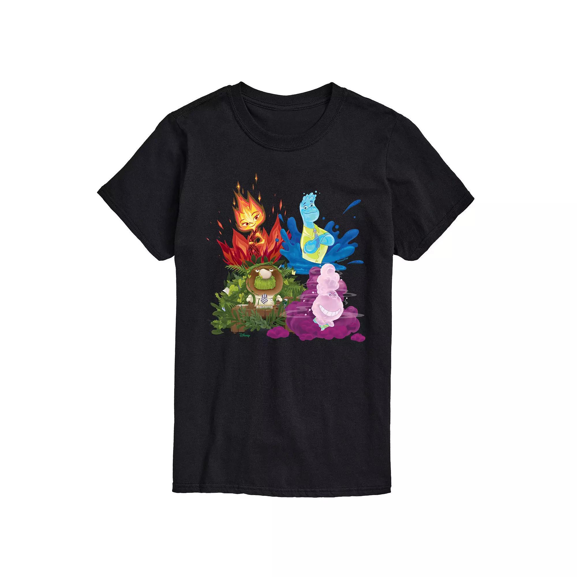 Disneys Elemental Big & Tall Group Graphic Tee, Mens Product Image