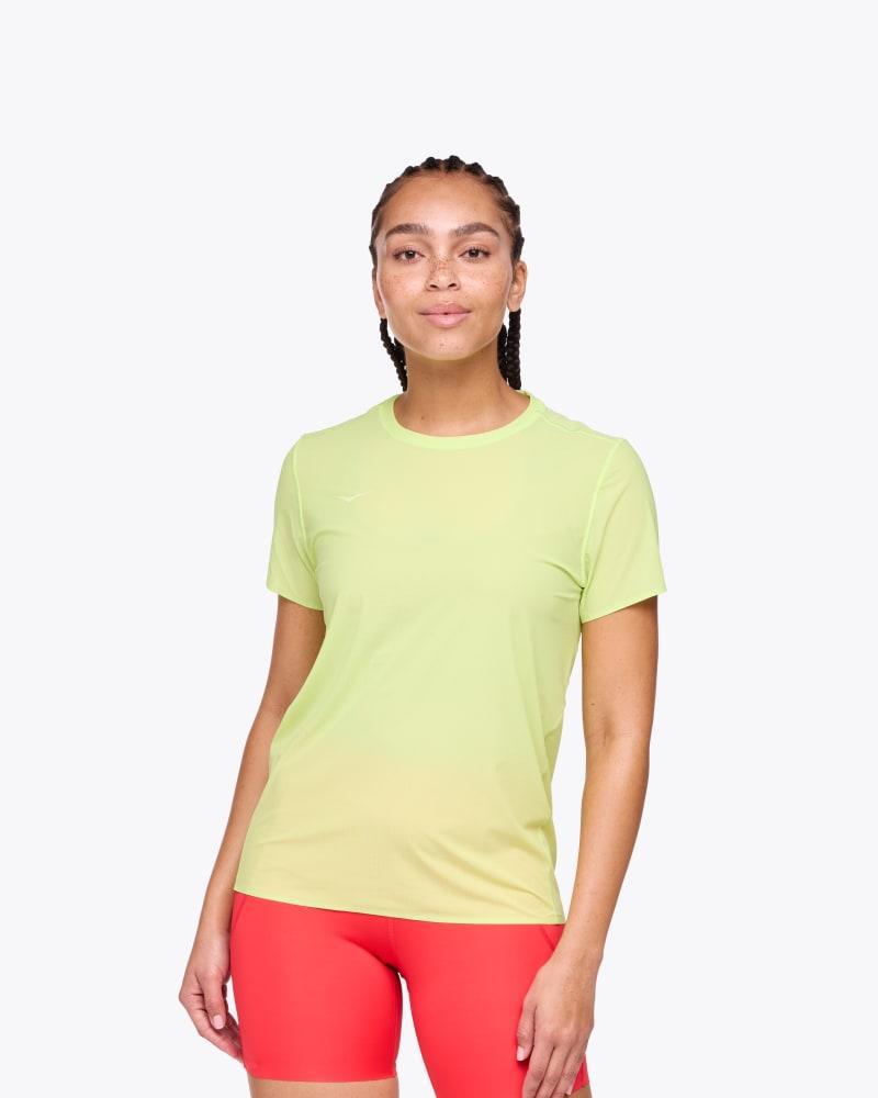 HOKA Women's Airolite Run Short Sleeve Shirt in Hoka Blue, Size Medium Product Image