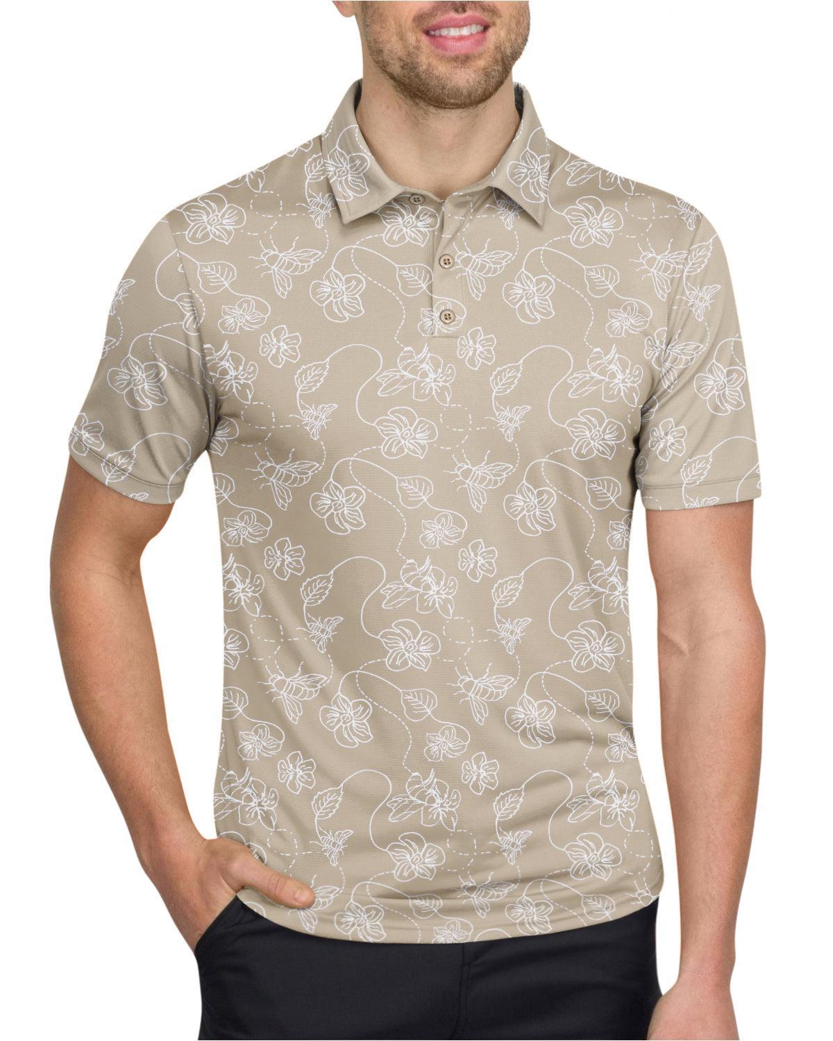 Three Sixty Six Men’s Print Golf Polos Product Image