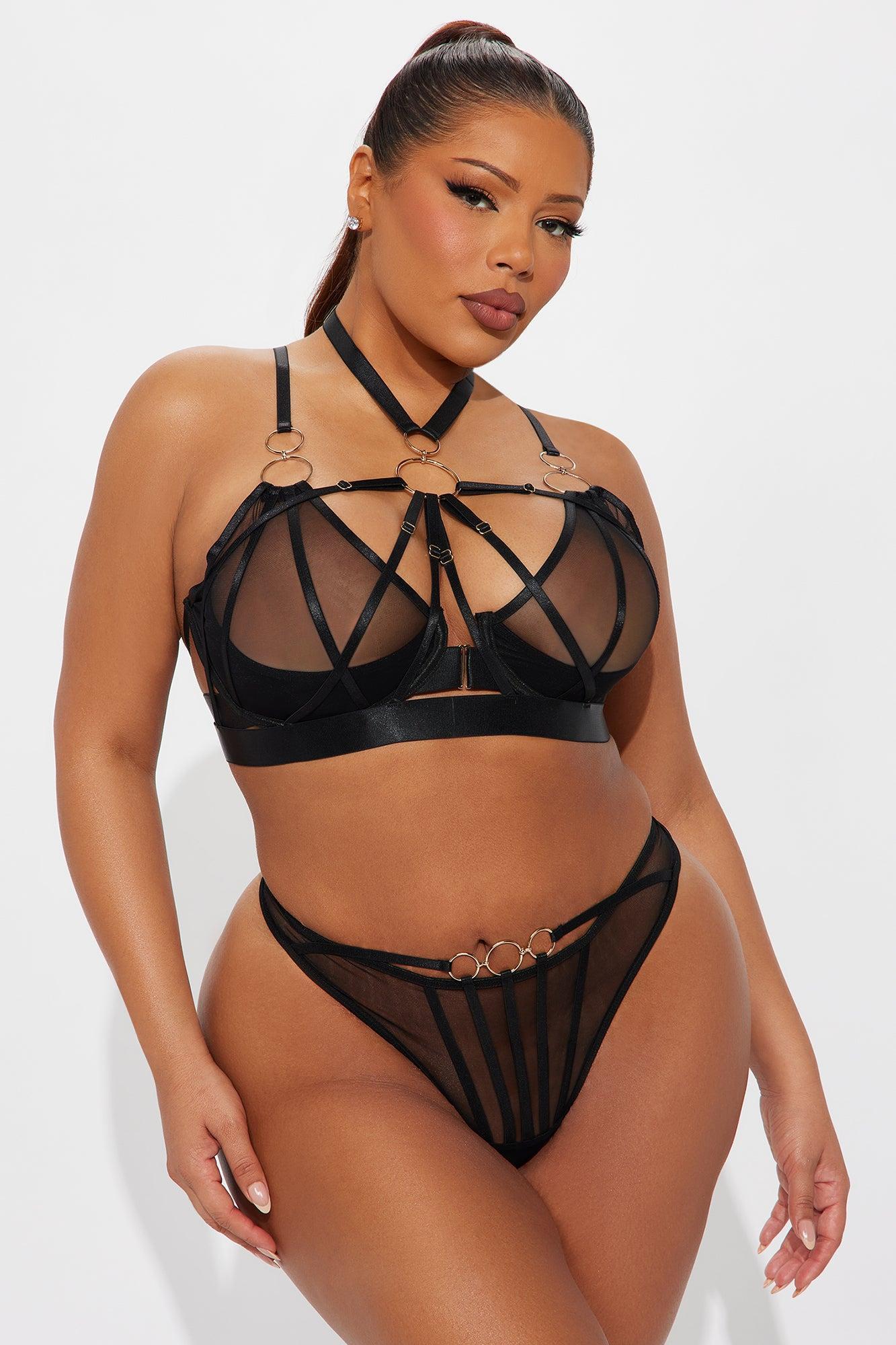Katya Hardware Mesh Cutout 2 Piece Set - Black Product Image