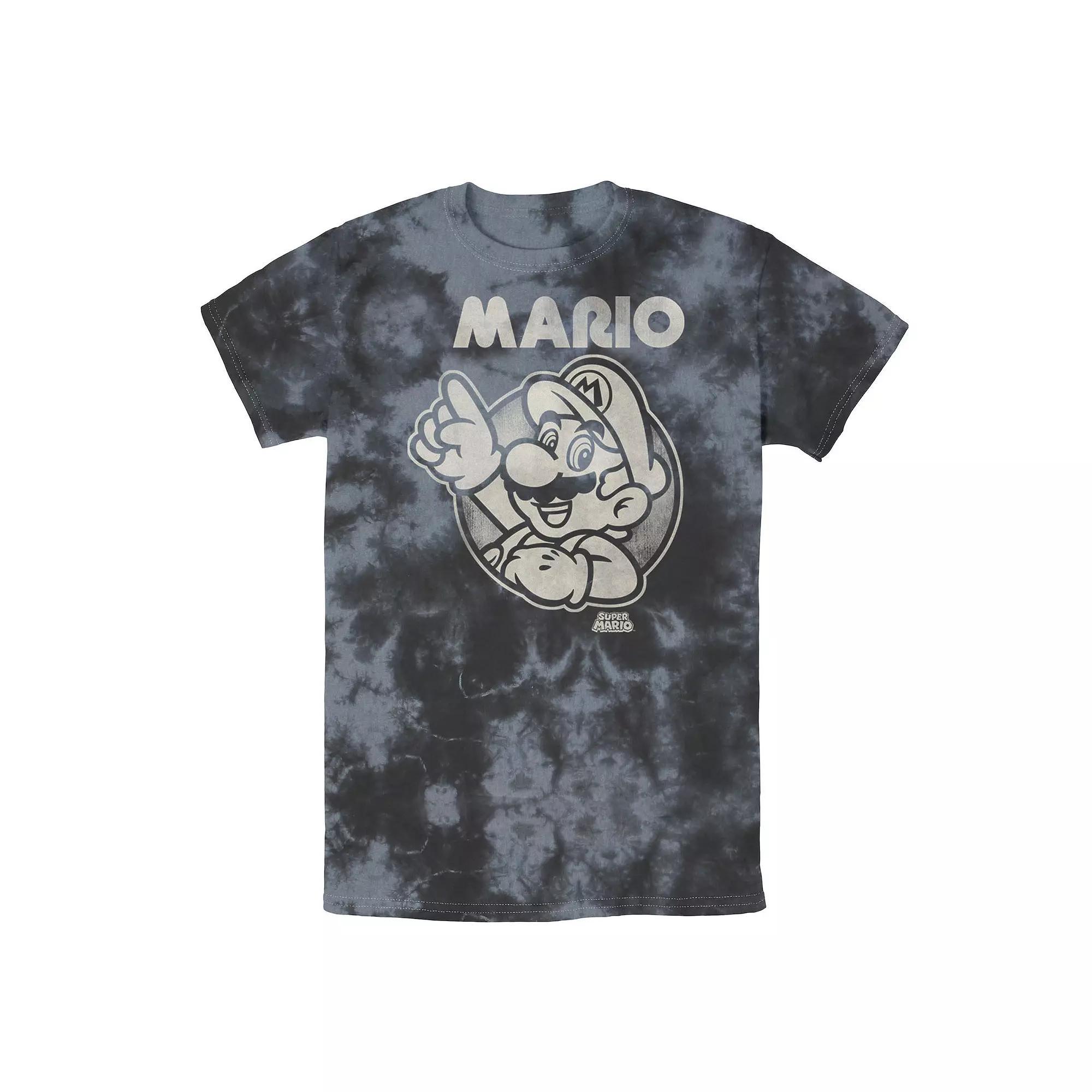 Men's Nintendo Super Mario Bros Tee, Size: Small, Black Grey Product Image