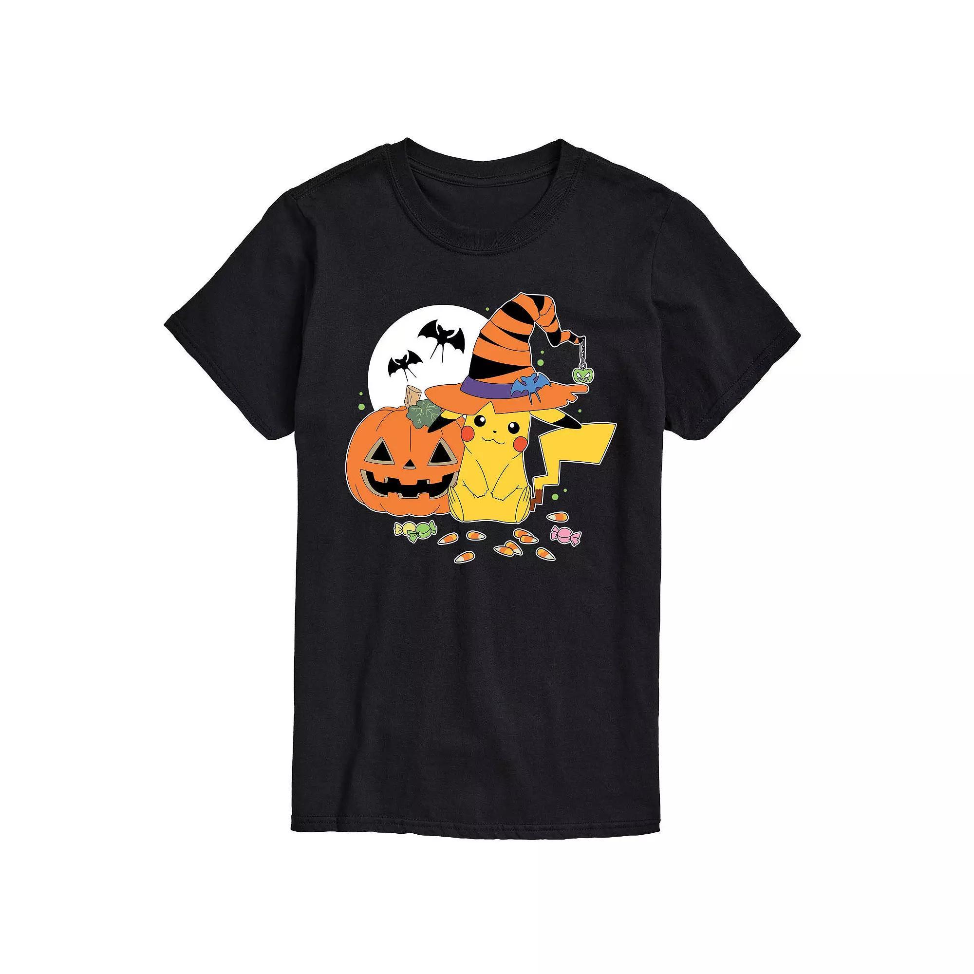 Mens Pokemon Witch Pika With Candy Graphic Tee Product Image