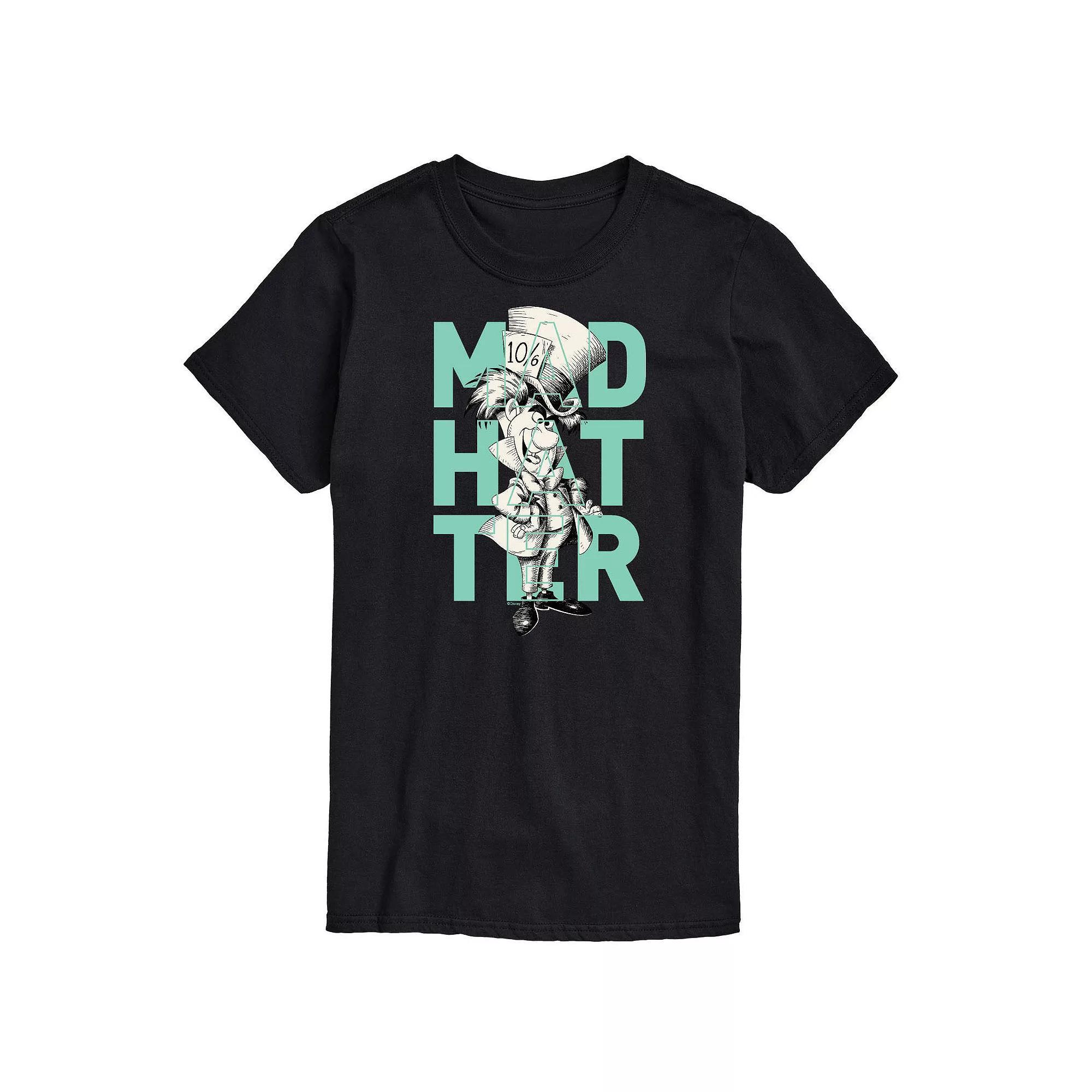 Disney's Alice in Wonderland Big & Tall Mad Hatter Graphic Tee, Men's, Size: 4XB, Black Product Image