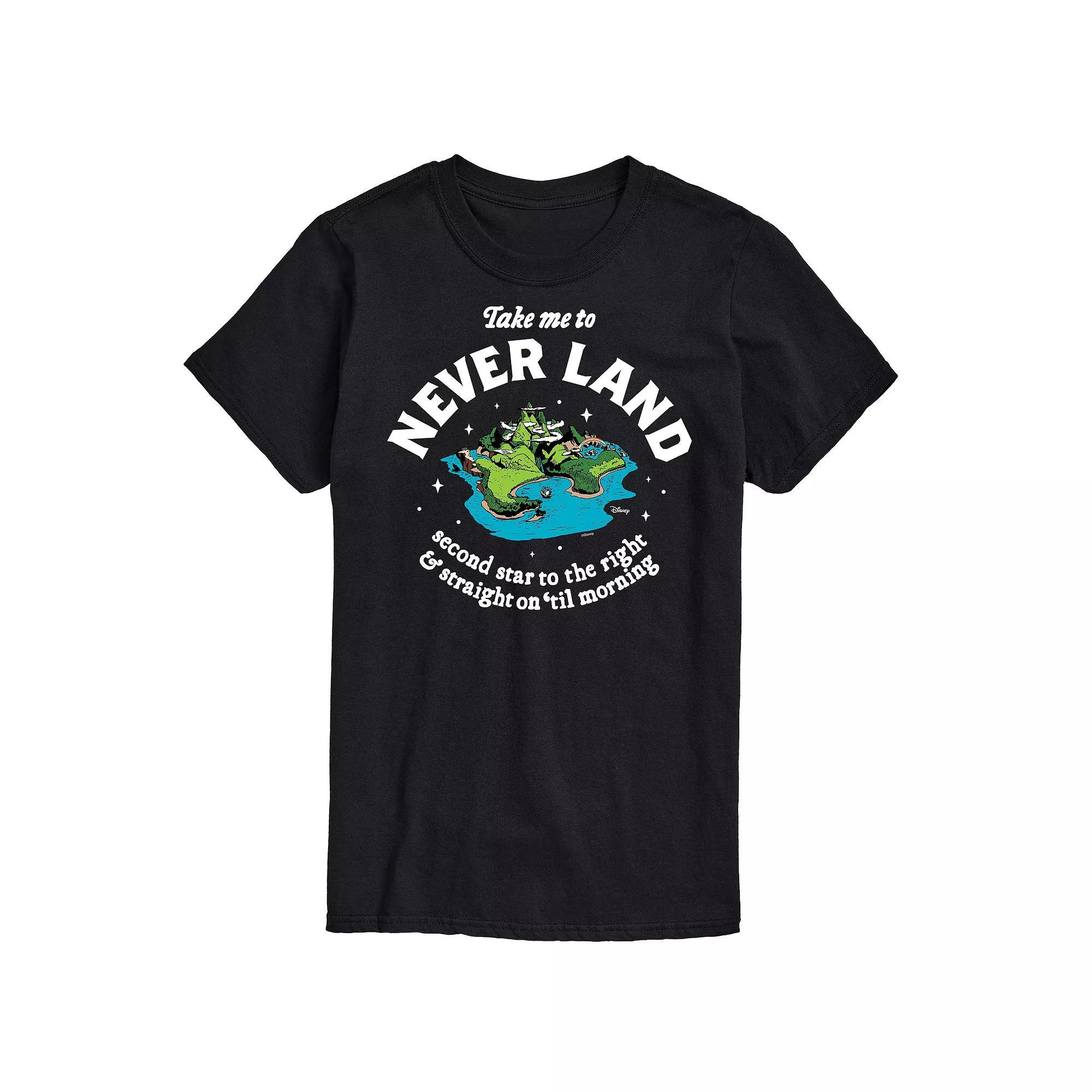 Disneys Peter Pan Big & Tall Never Land Graphic Tee, Mens Product Image