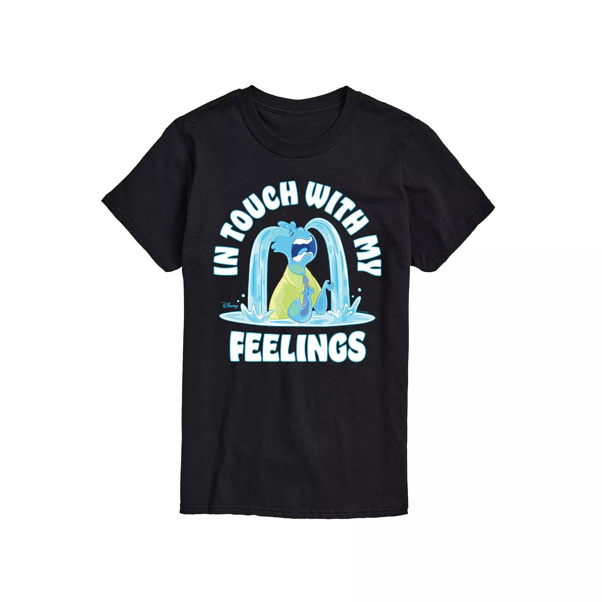Disneys Elemental Big & Tall Feelings Graphic Tee, Mens Blue Product Image