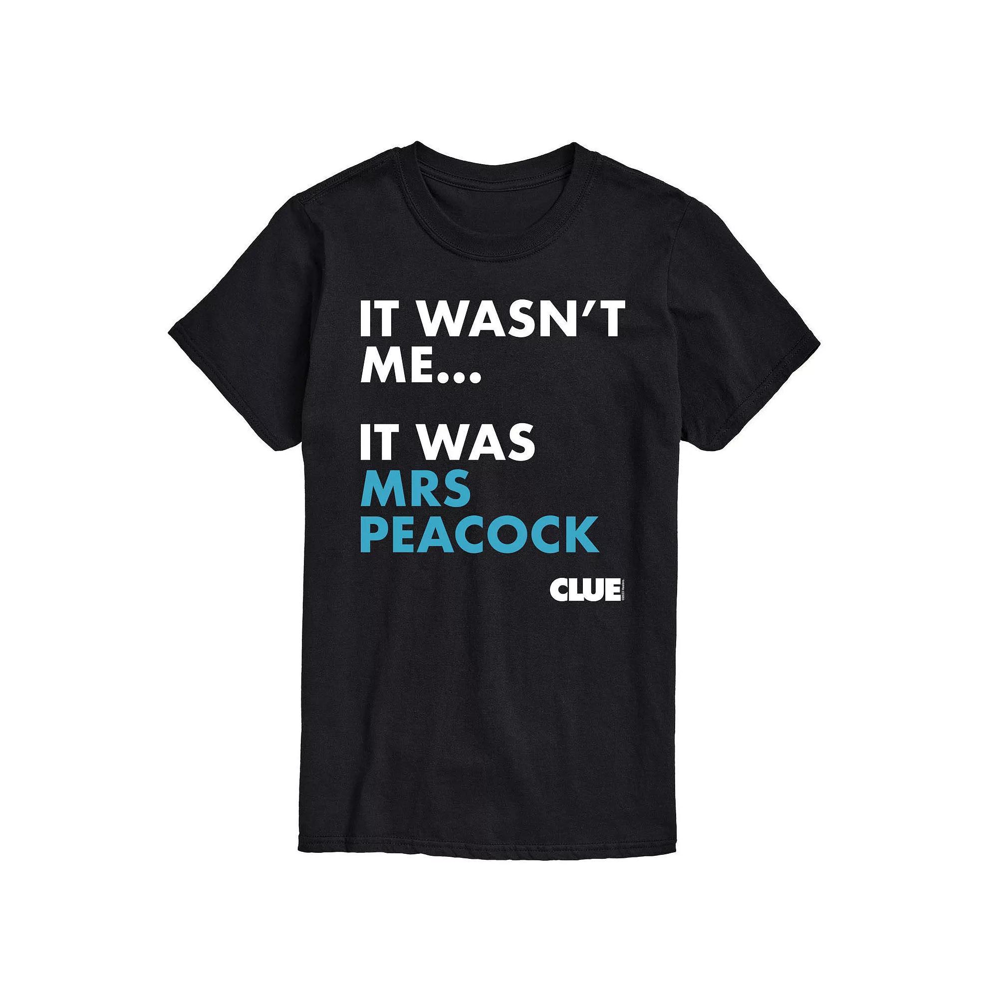 Big & Tall Clue It Was Mrs Peacock Graphic Tee, Mens Product Image