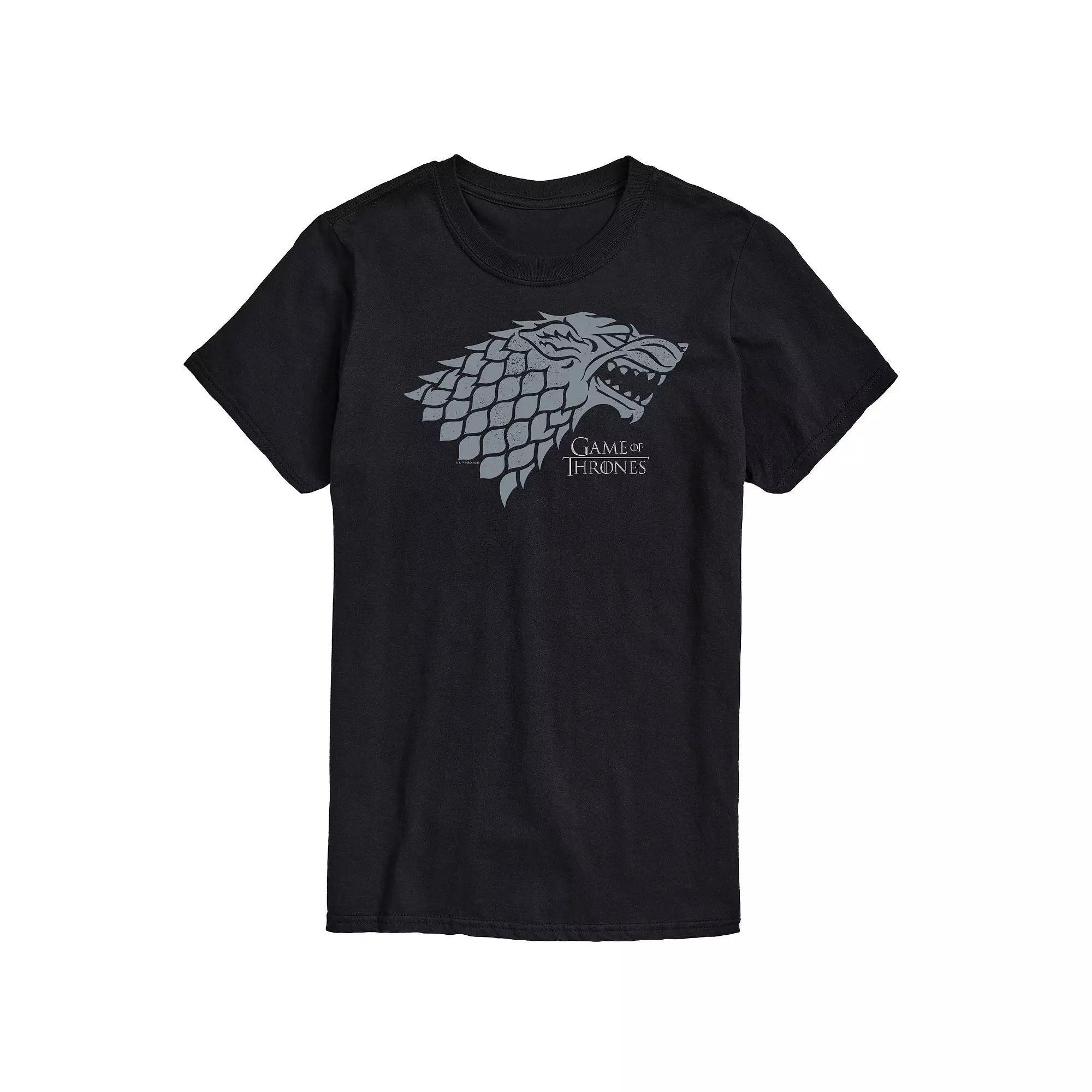 Mens Game Of Thrones Stark Wolf Head Graphic Tee Product Image