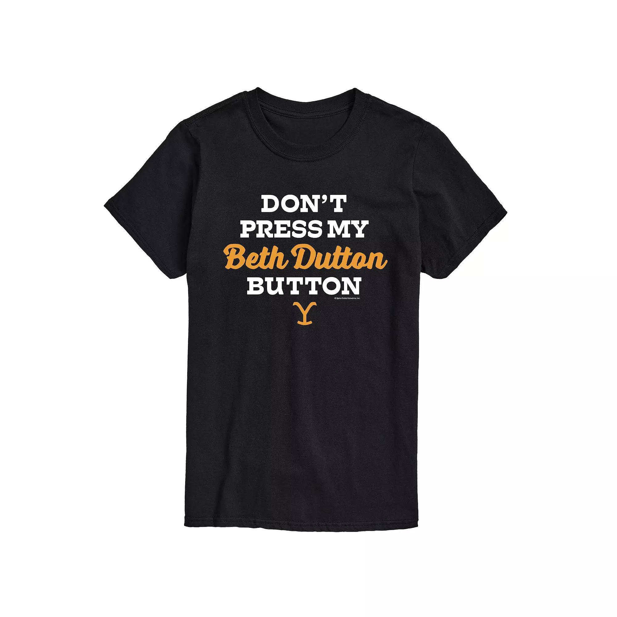 Big & Tall Yellowstone Beth Dutton Tee, Men's, Size: 4XB, Black Product Image