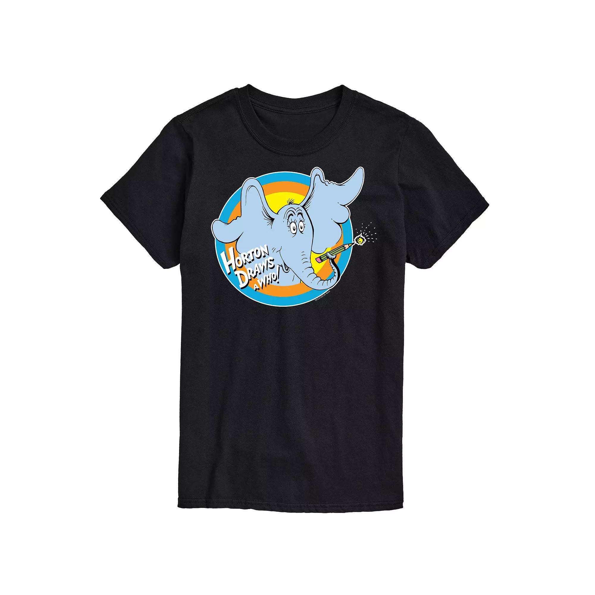 Big & Tall Dr Suess Horton Draws A Who Tee, Mens Product Image