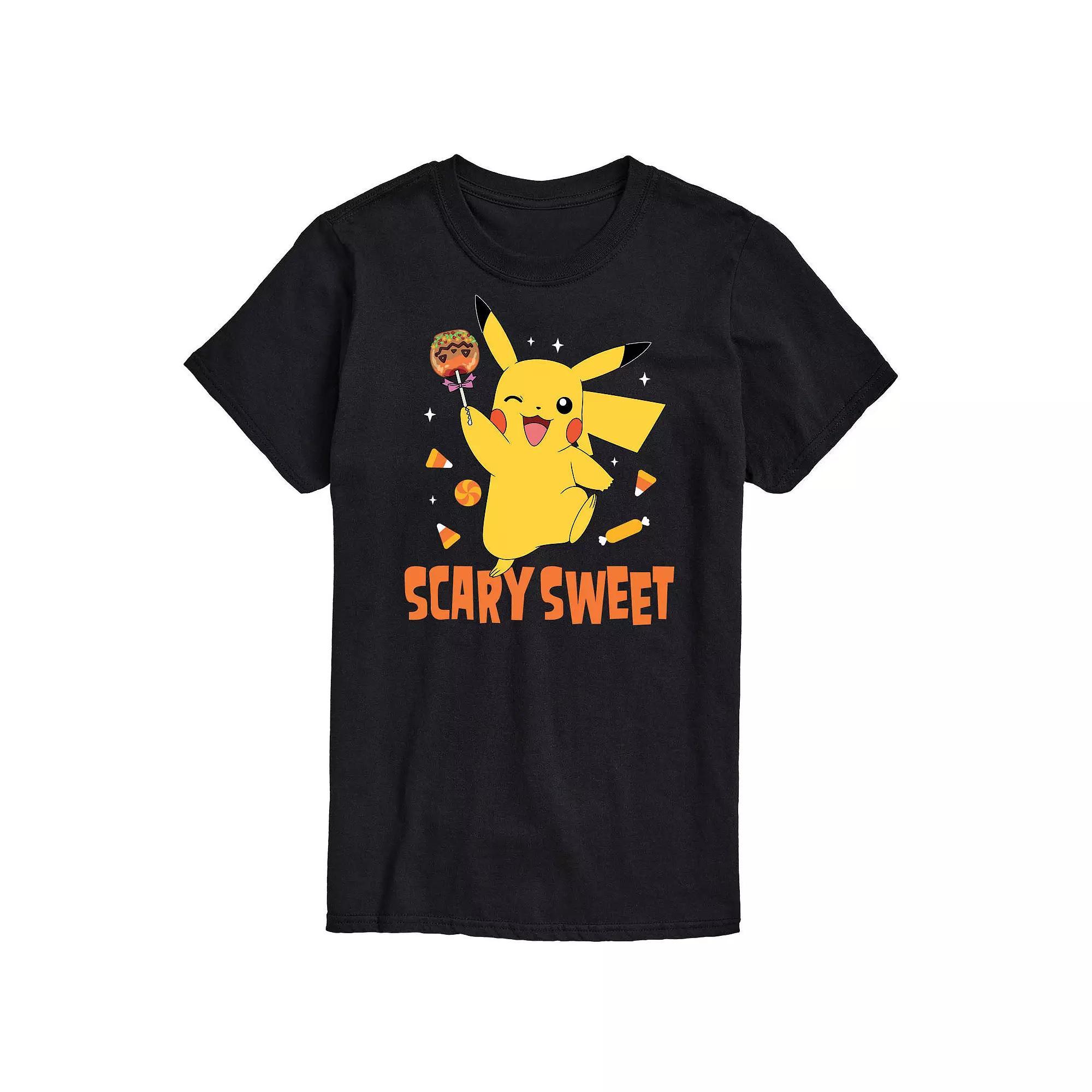 Big & Tall Pokemon Pikachu Scary Sweet Graphic Tee, Mens Product Image