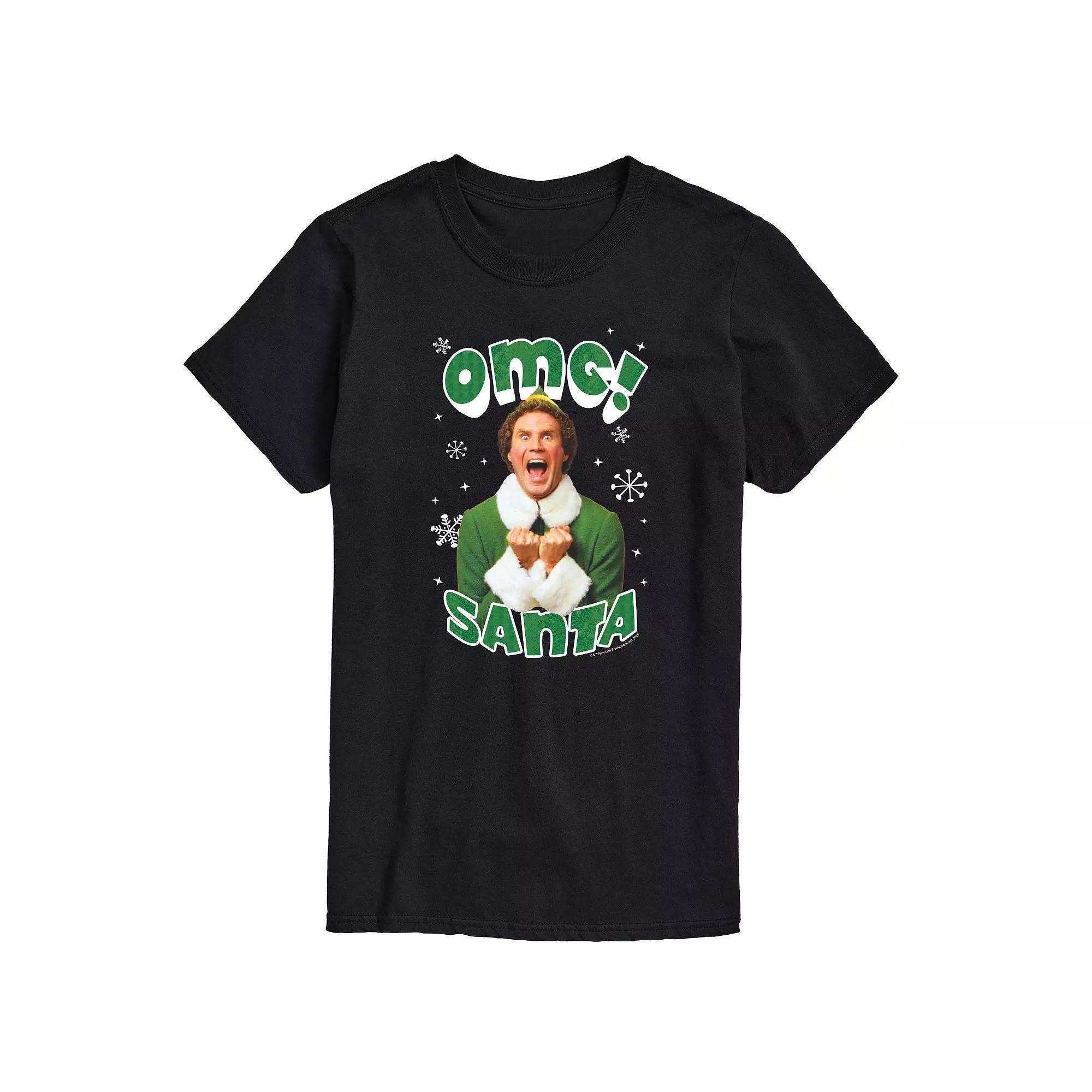 Men's Elf OMG Santa Elf Tee, Size: Medium, Black Product Image