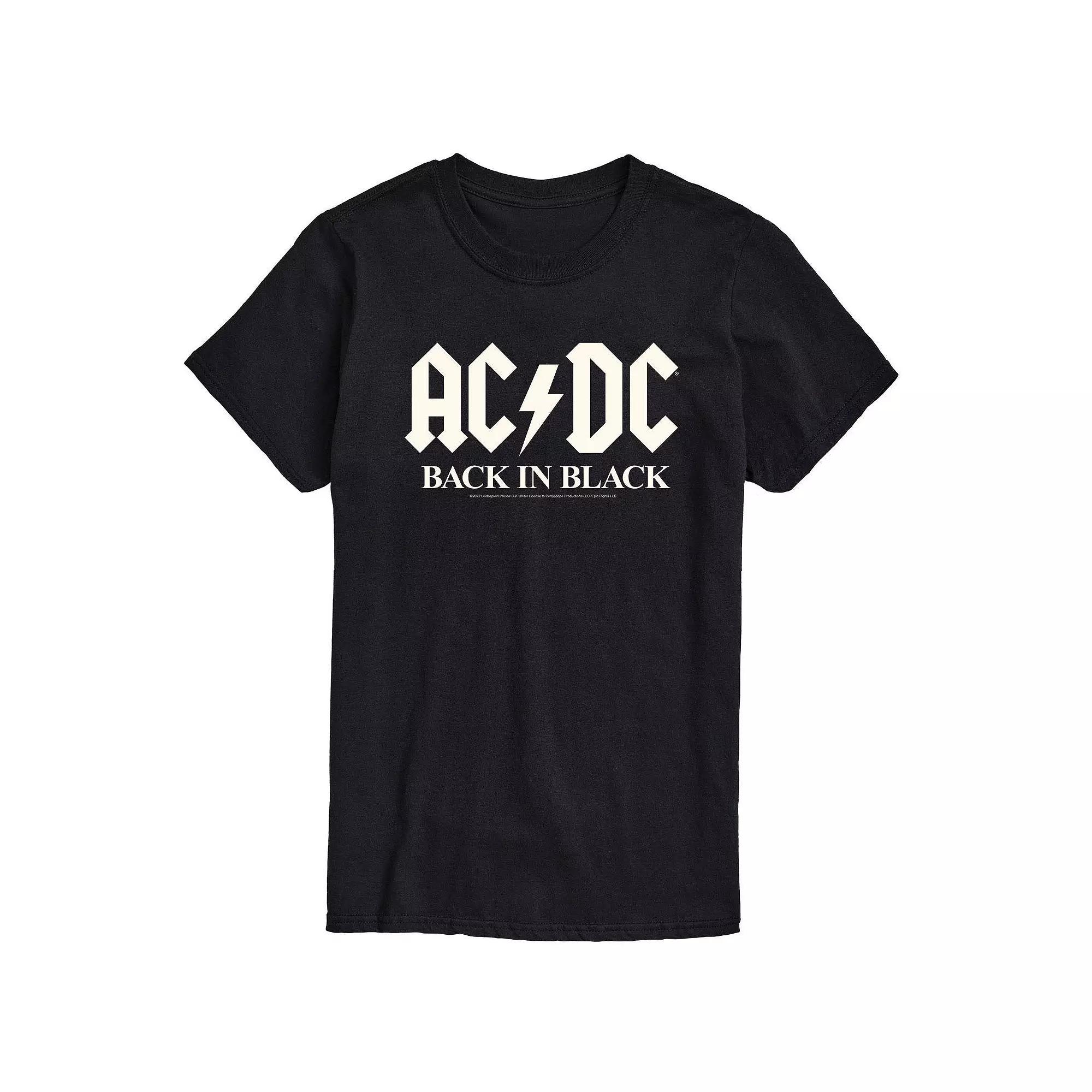 Men's ACDC Back In Black Glow Graphic Tee, Size: XS Product Image