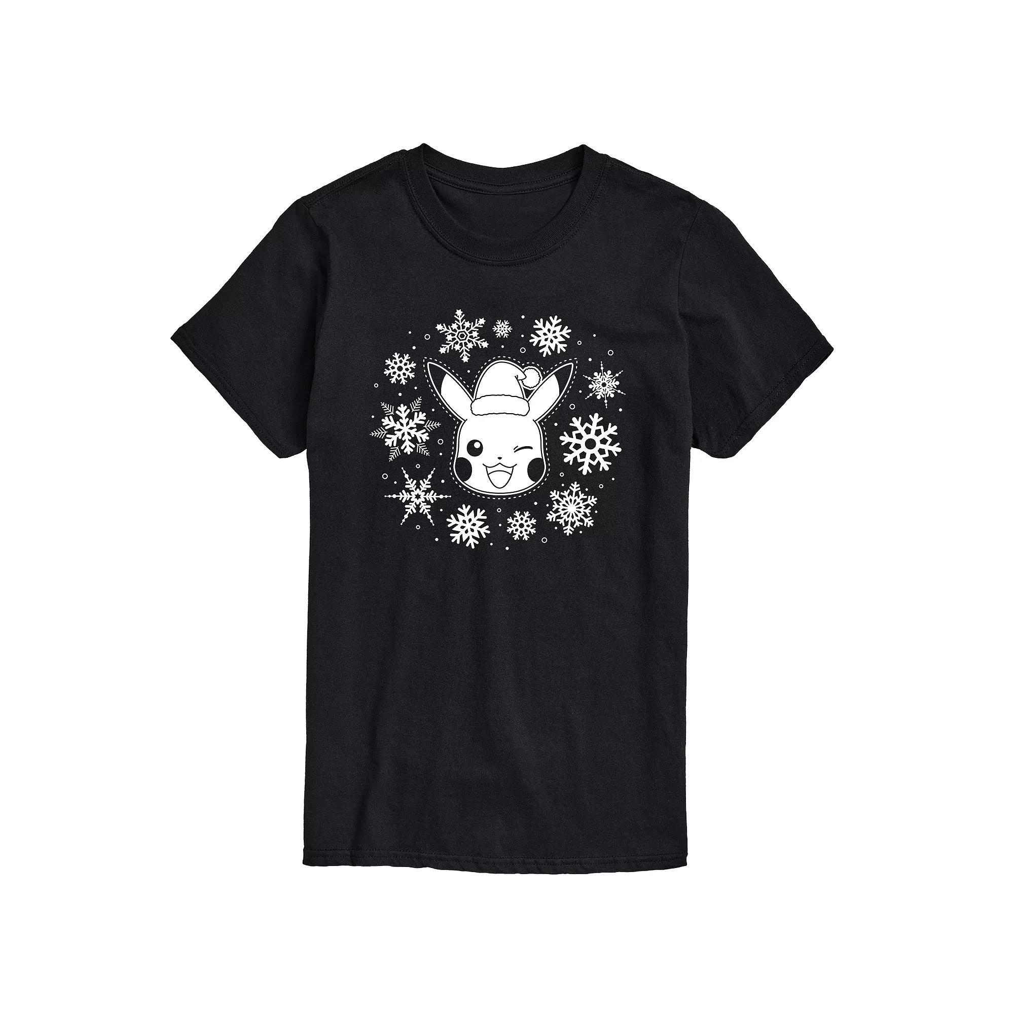 Big & Tall Pokemon Snowflakes Tee, Mens Product Image