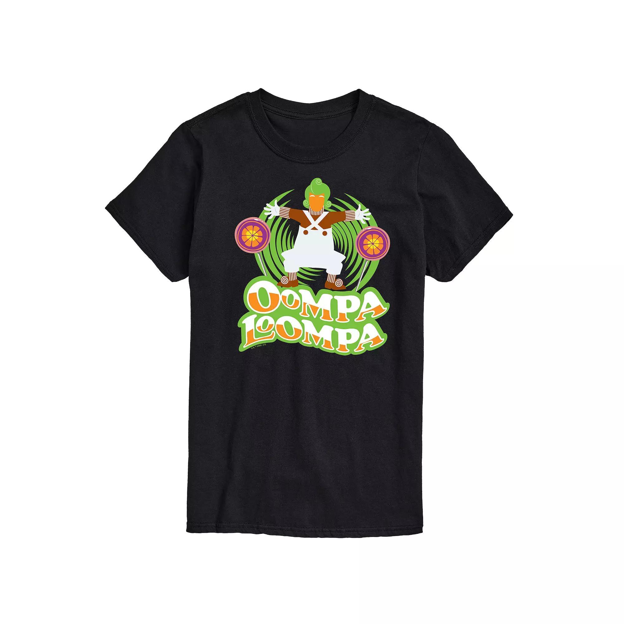 Men's Willy Wonka Oompa Loompa Graphic Tee, Size: Small, Black Product Image
