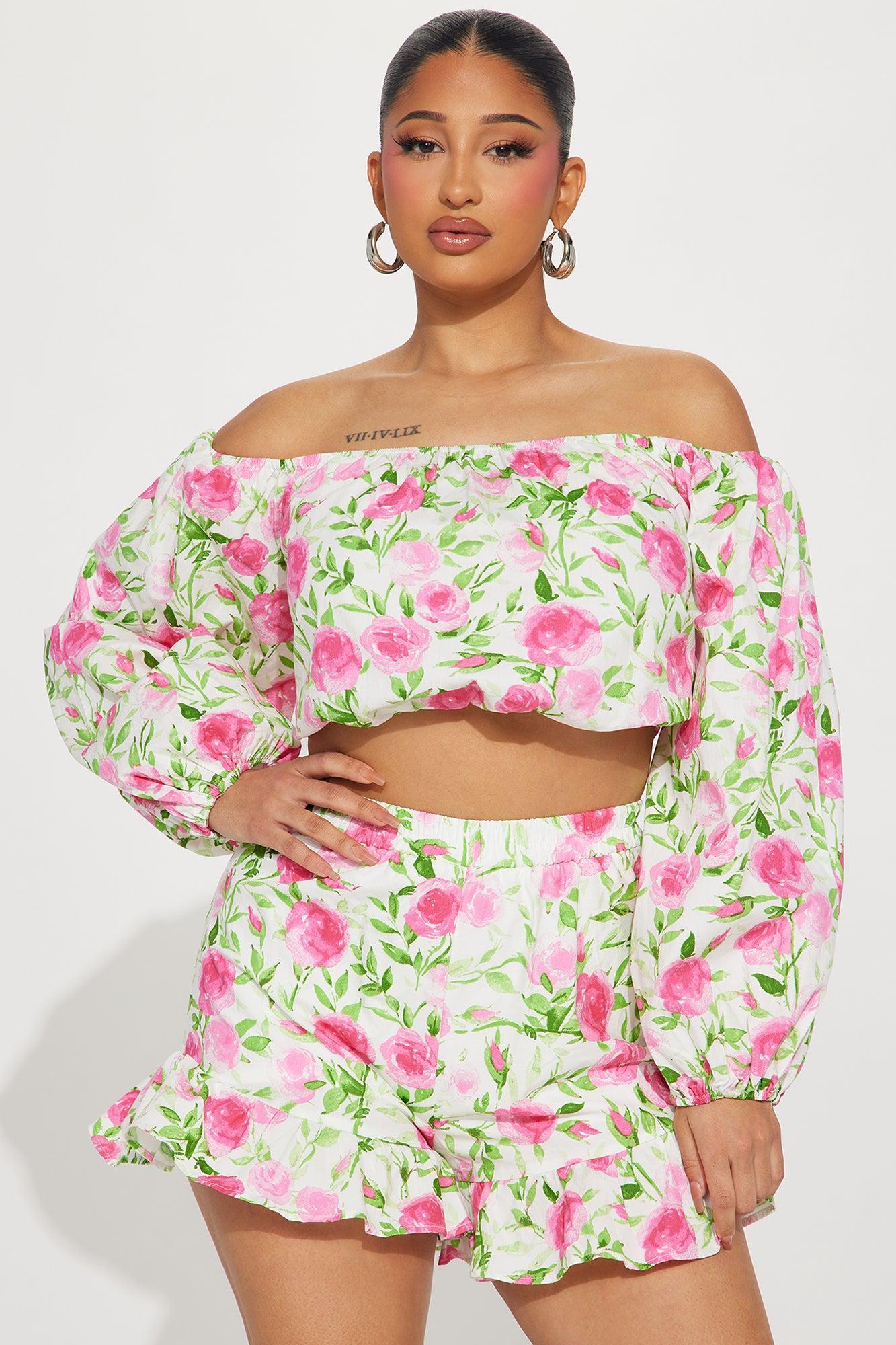 Mollie Short Set - Pink/combo Product Image