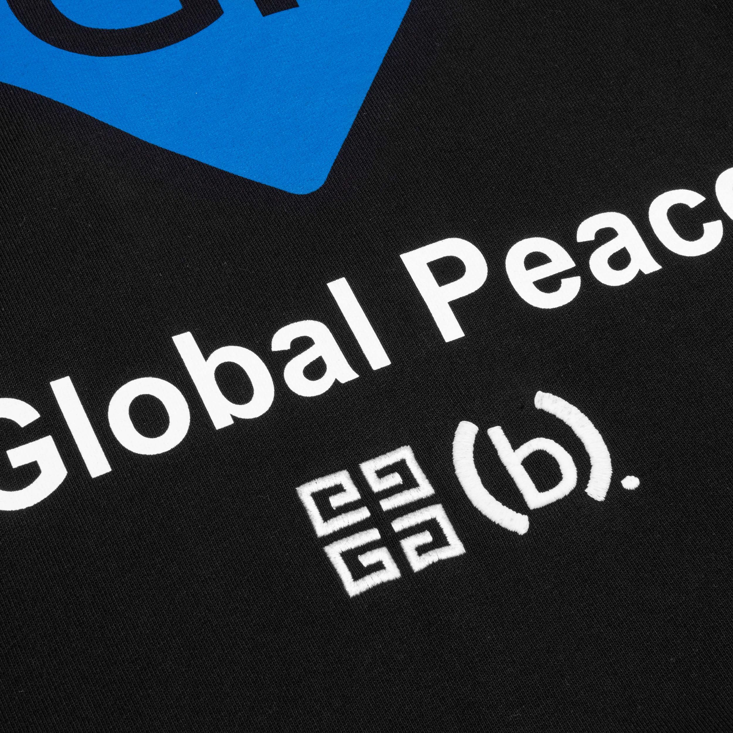 Global Peace Slim Fit Hoodie - Black Male Product Image