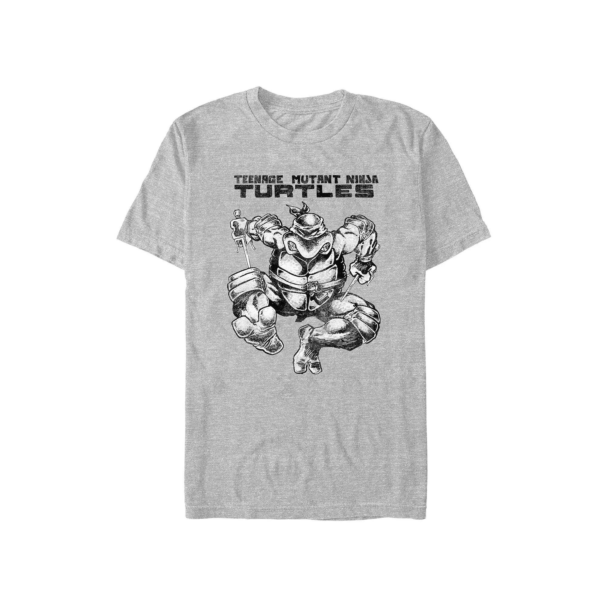 Men's Teenage Mutant Ninja Turtles Original Turtle Jump Graphic Tee, Size: XL, Athletic Grey Product Image