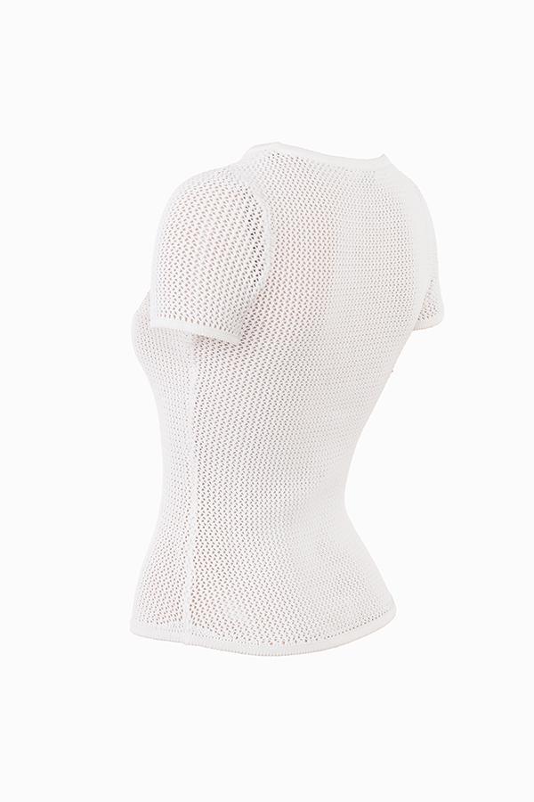 Yves White Knit Top Product Image