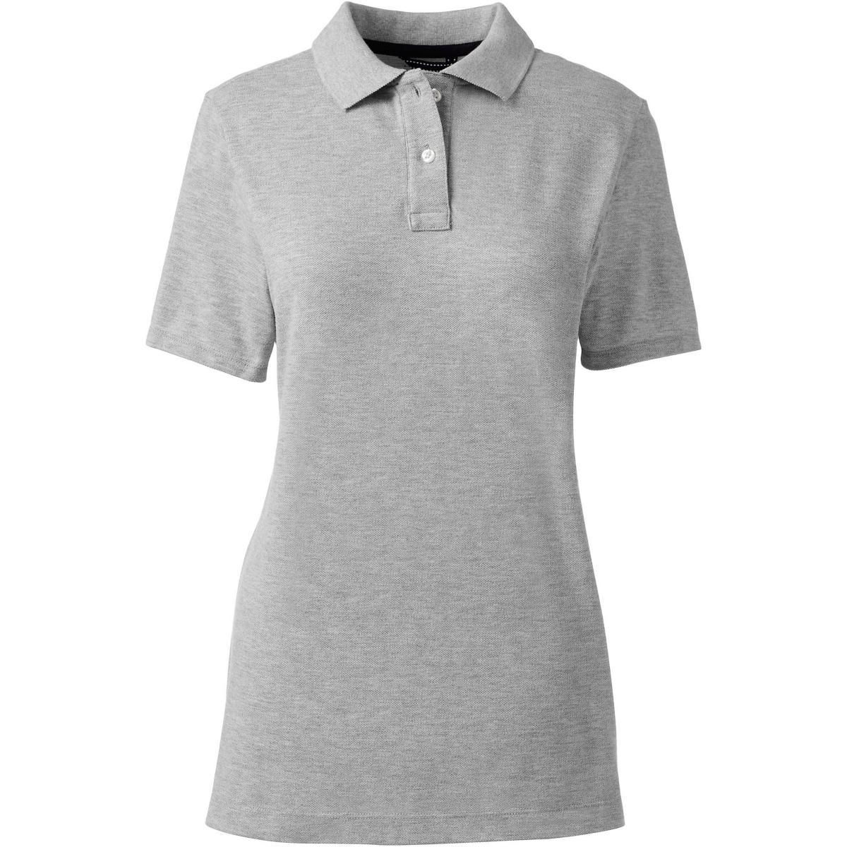 Women's Lands' End School Uniform Feminine Fit Short Sleeve Mesh Polo Shirt, Size: Small, Classic Blue Product Image