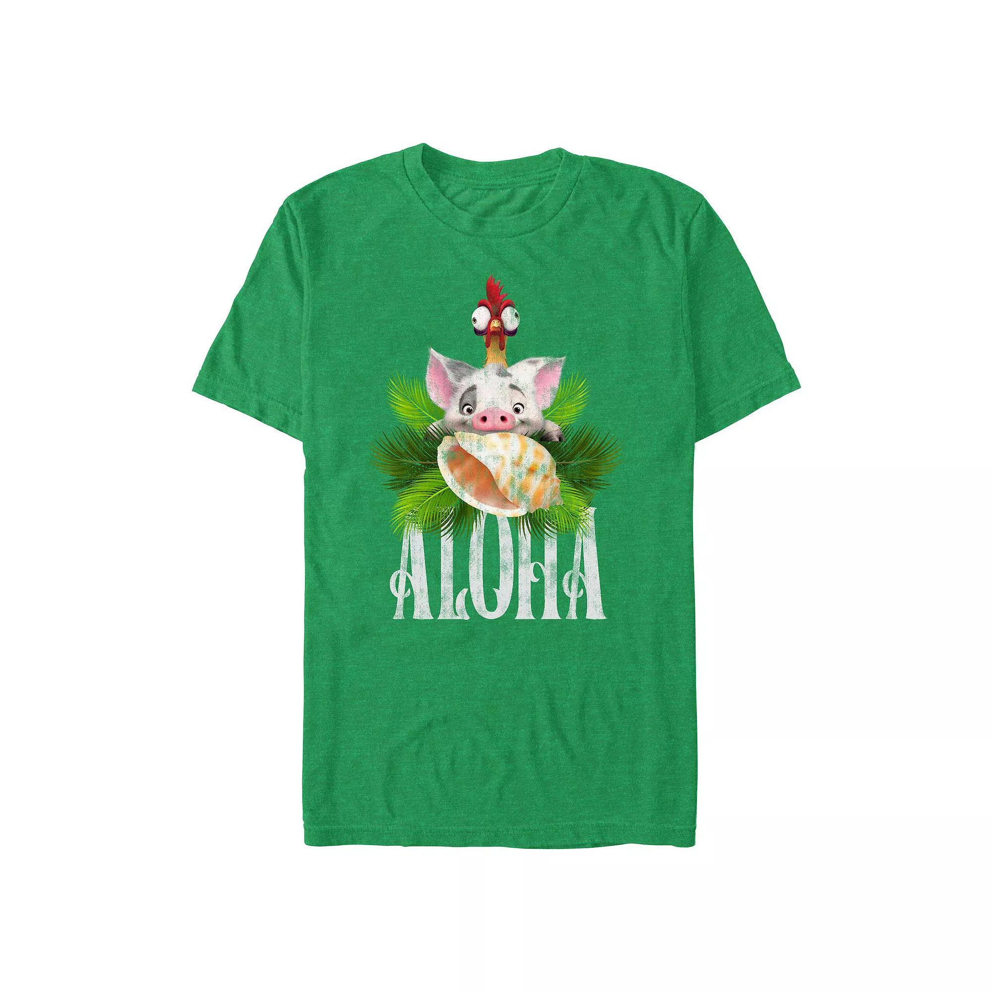 Disney's Moana Aloha Big & Tall Graphic Tee, Men's, Size: XL Tall, Kelly Grey Product Image