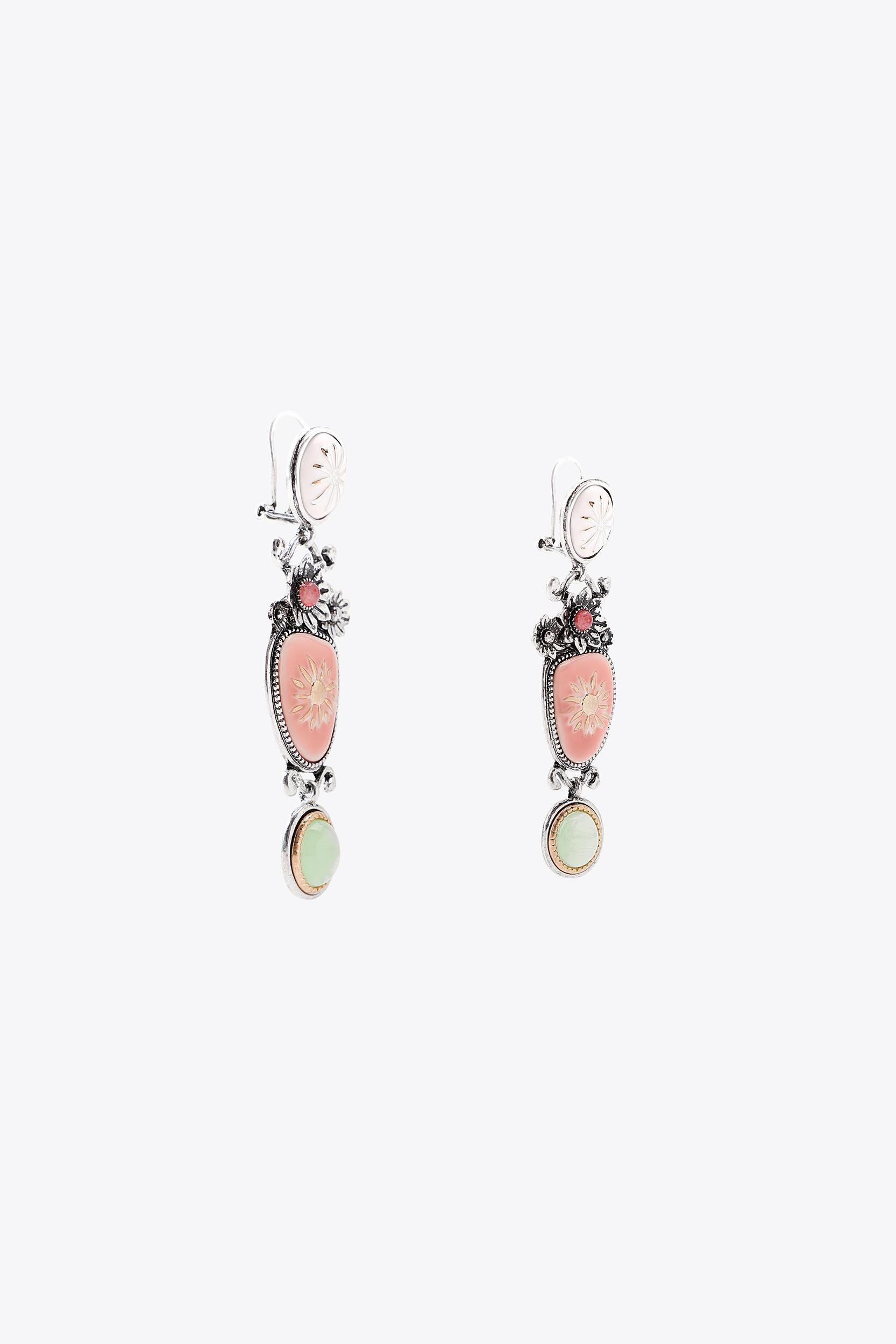 STONE FLOWER EARRINGS Product Image