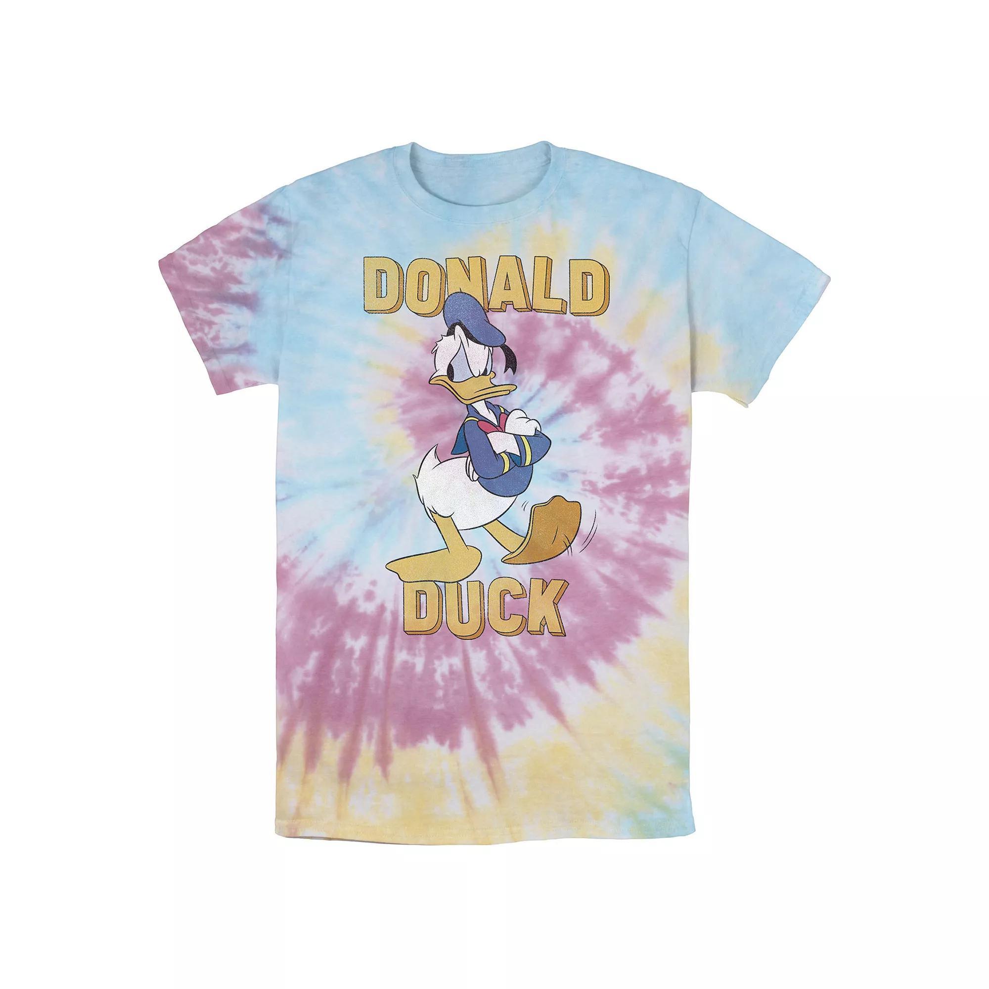Men's Disney Donald Duck Angry Pose Arms Crossed Wash Tee, Size: XL, Black Grey Product Image