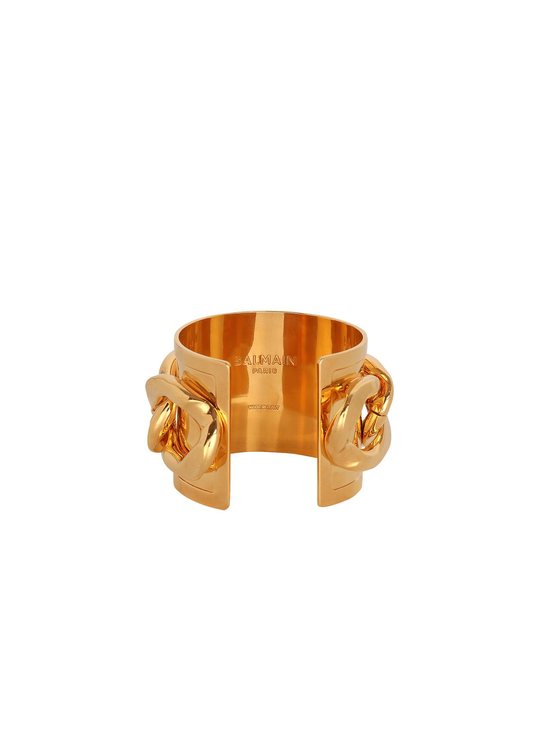 Brass chain cuff bracelet Product Image