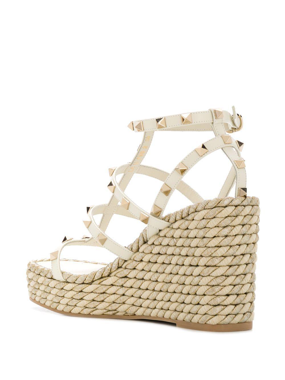 95mm Rockstud wedge sandals Product Image
