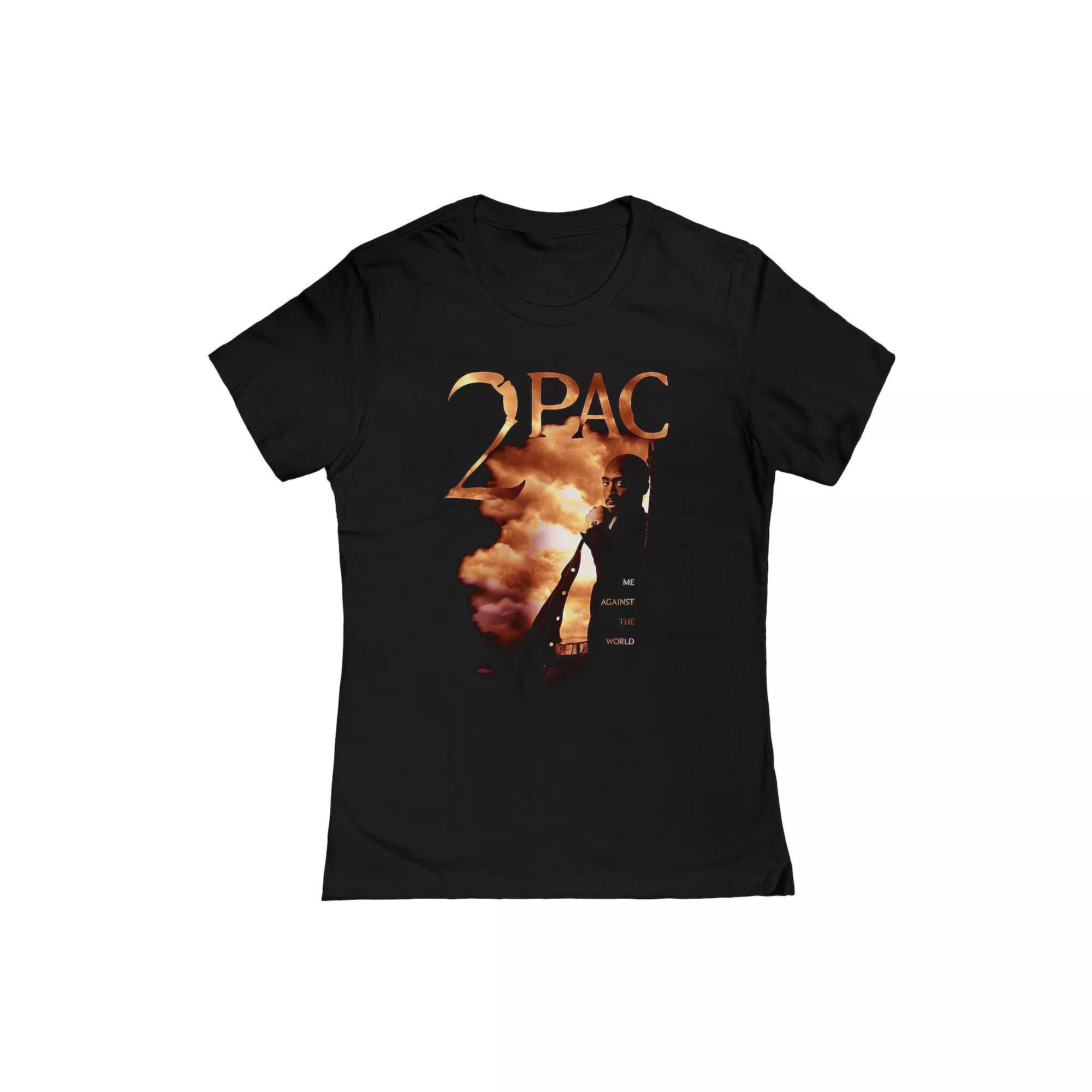 Juniors' Tupac The World Graphic Tee, Girl's, Size: Small, Black Product Image