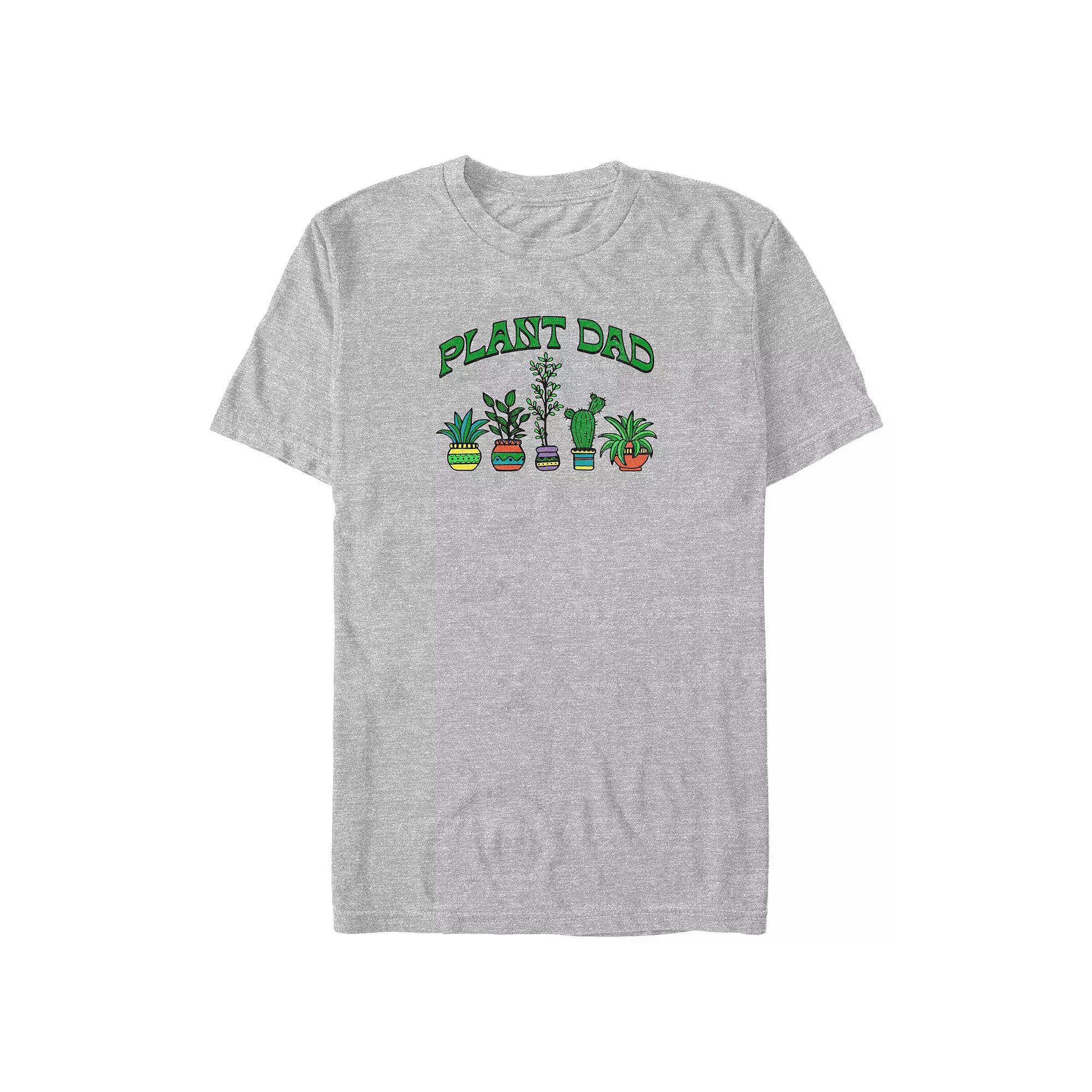 Big & Tall Plant Dad Flowerpots Graphic Tee, Men's, Size: XXL Tall, Athletic Grey Product Image