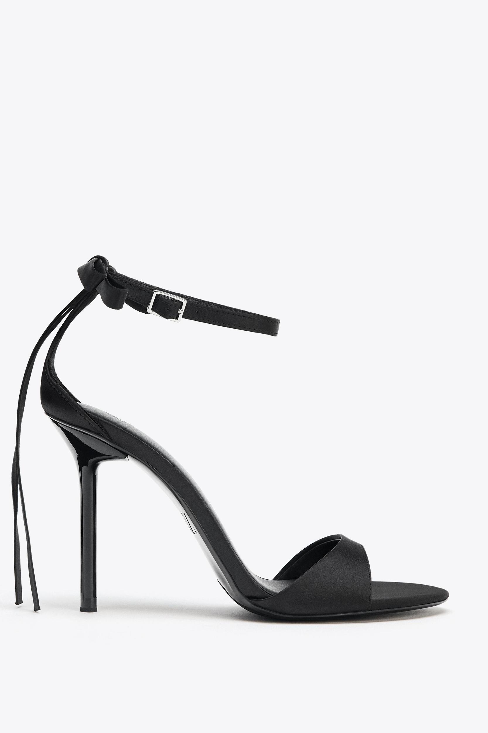 BOW ANKLE STRAP SANDALS Product Image