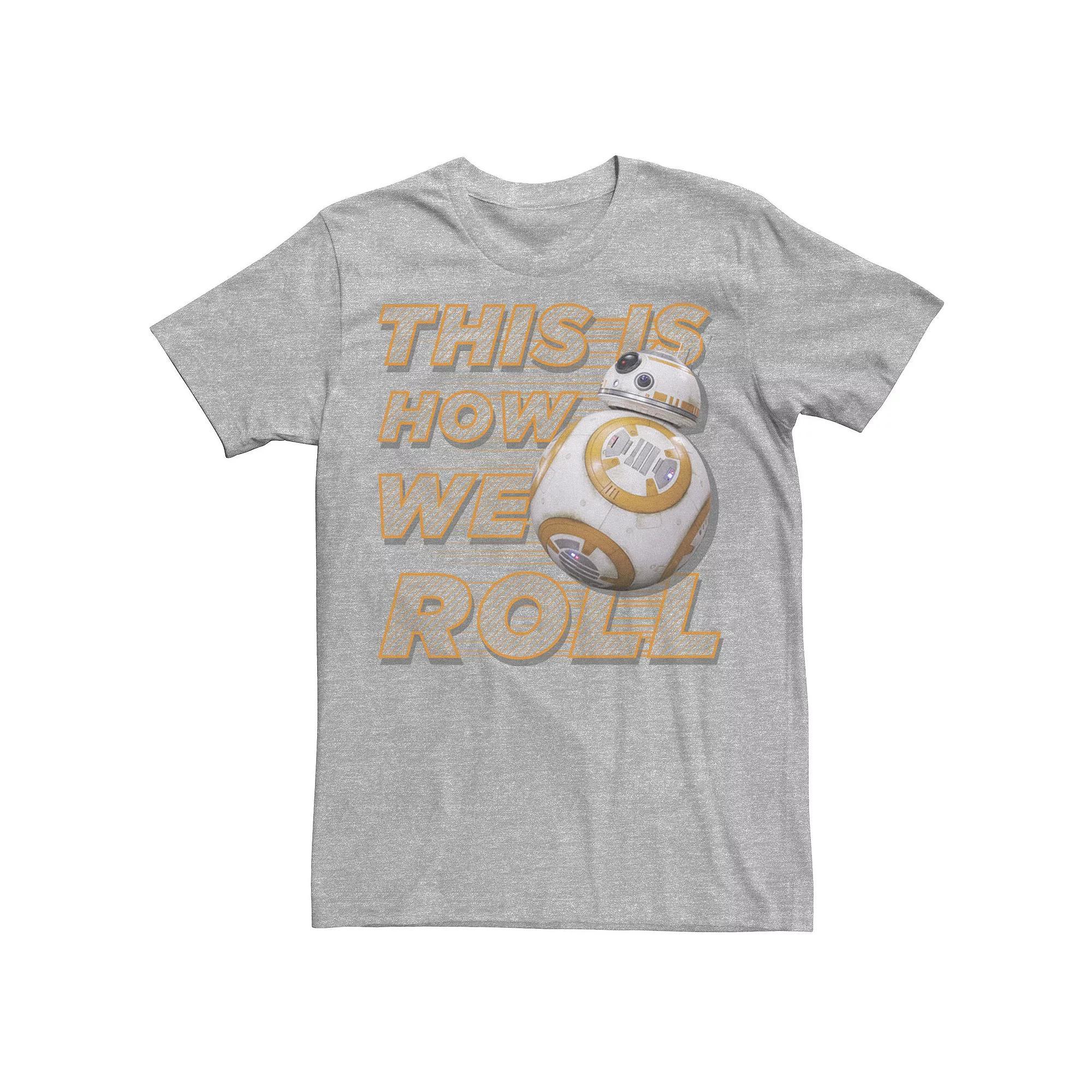 Men's Star Wars BB-8 This Is How We Roll Tee, Size: Small, Athletic Grey Product Image