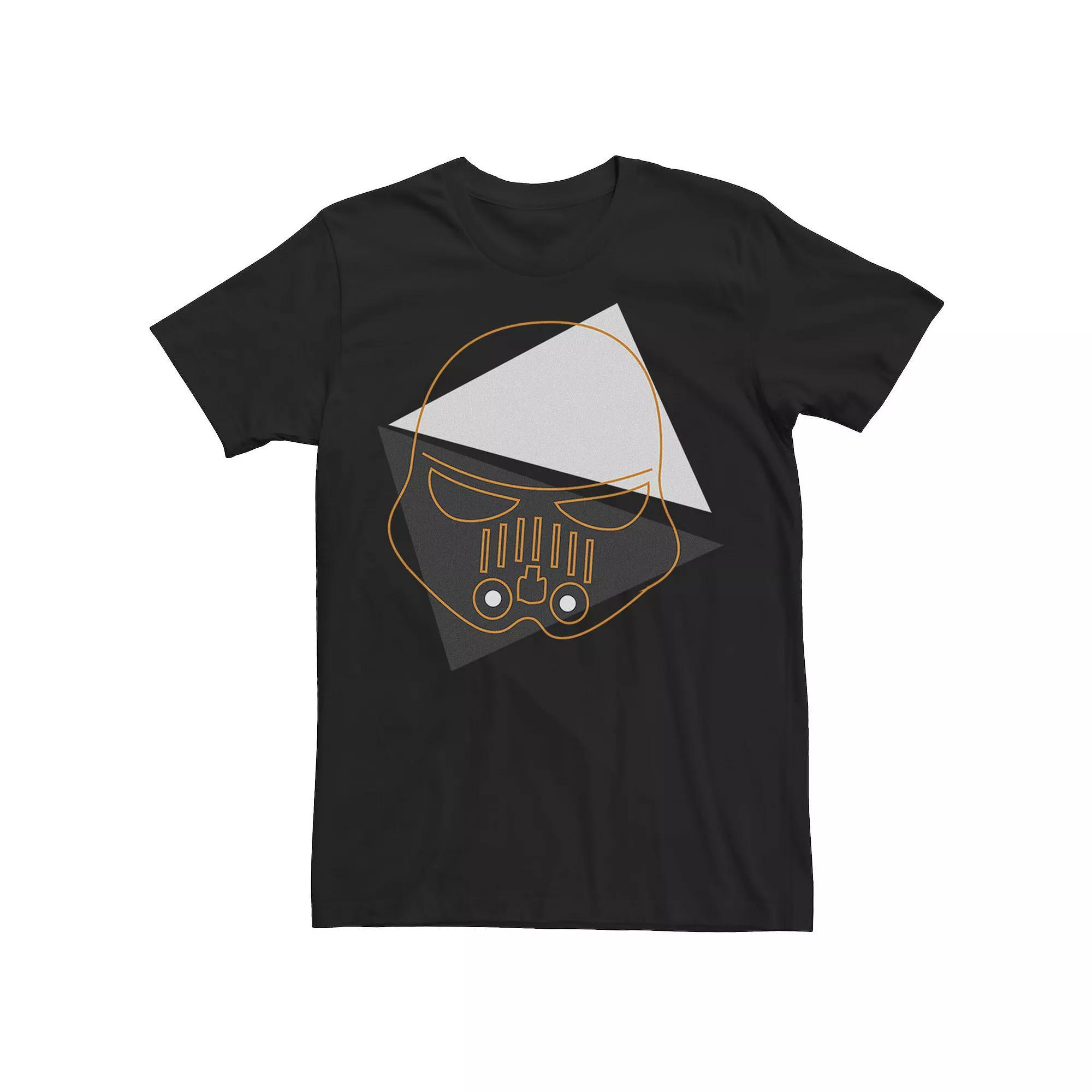 Men's Star Wars Stormtrooper Helmet Outline Tee, Size: XXL, Black Product Image