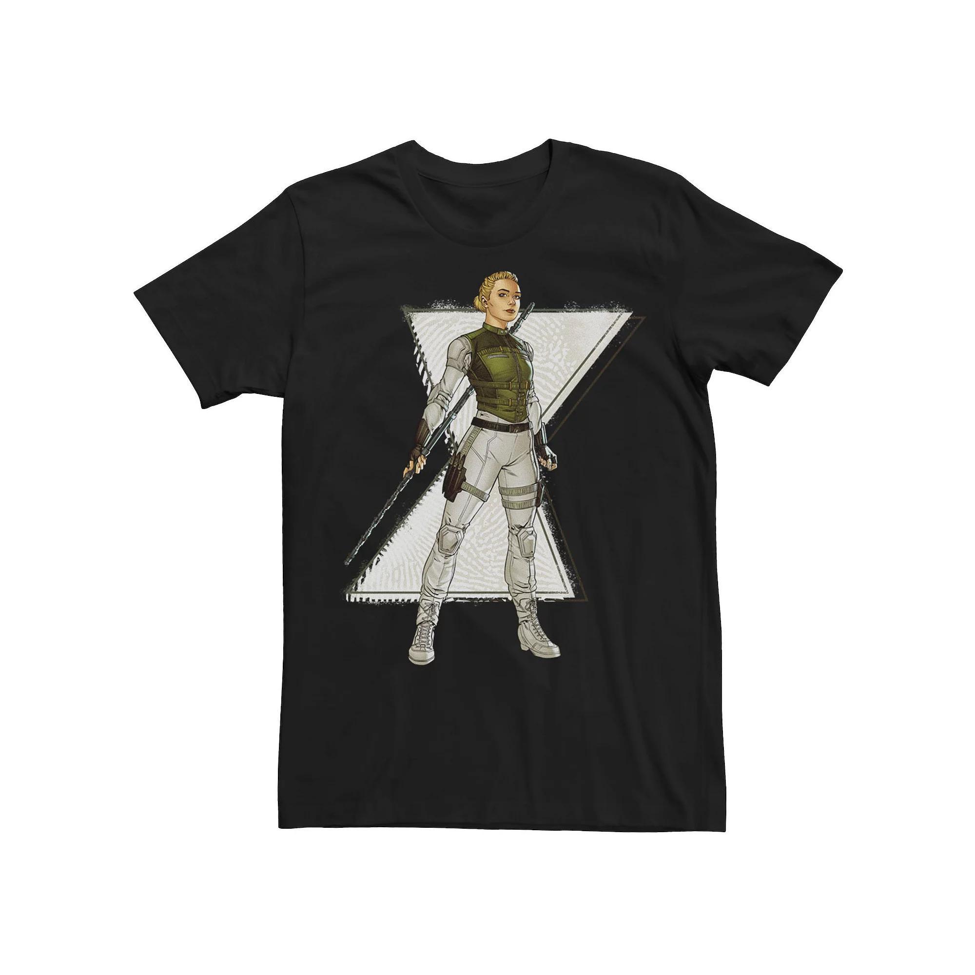 Men's Marvel Black Widow Yelena Belova Comic Style Portrait Tee, Size: Large Product Image
