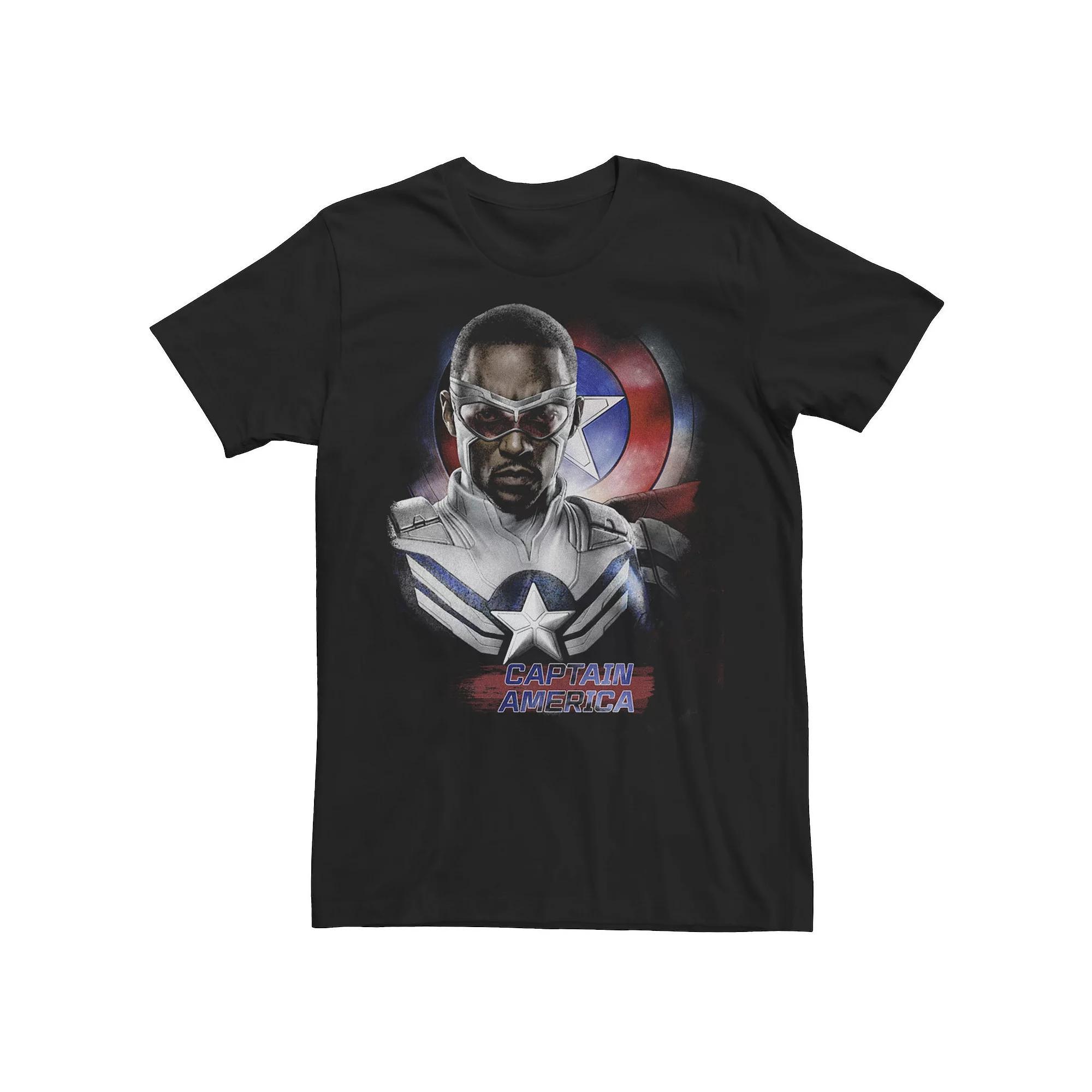Men's Marvel Falcon Winter Soldier Captain America Collage Tee, Size: XL, Black Product Image