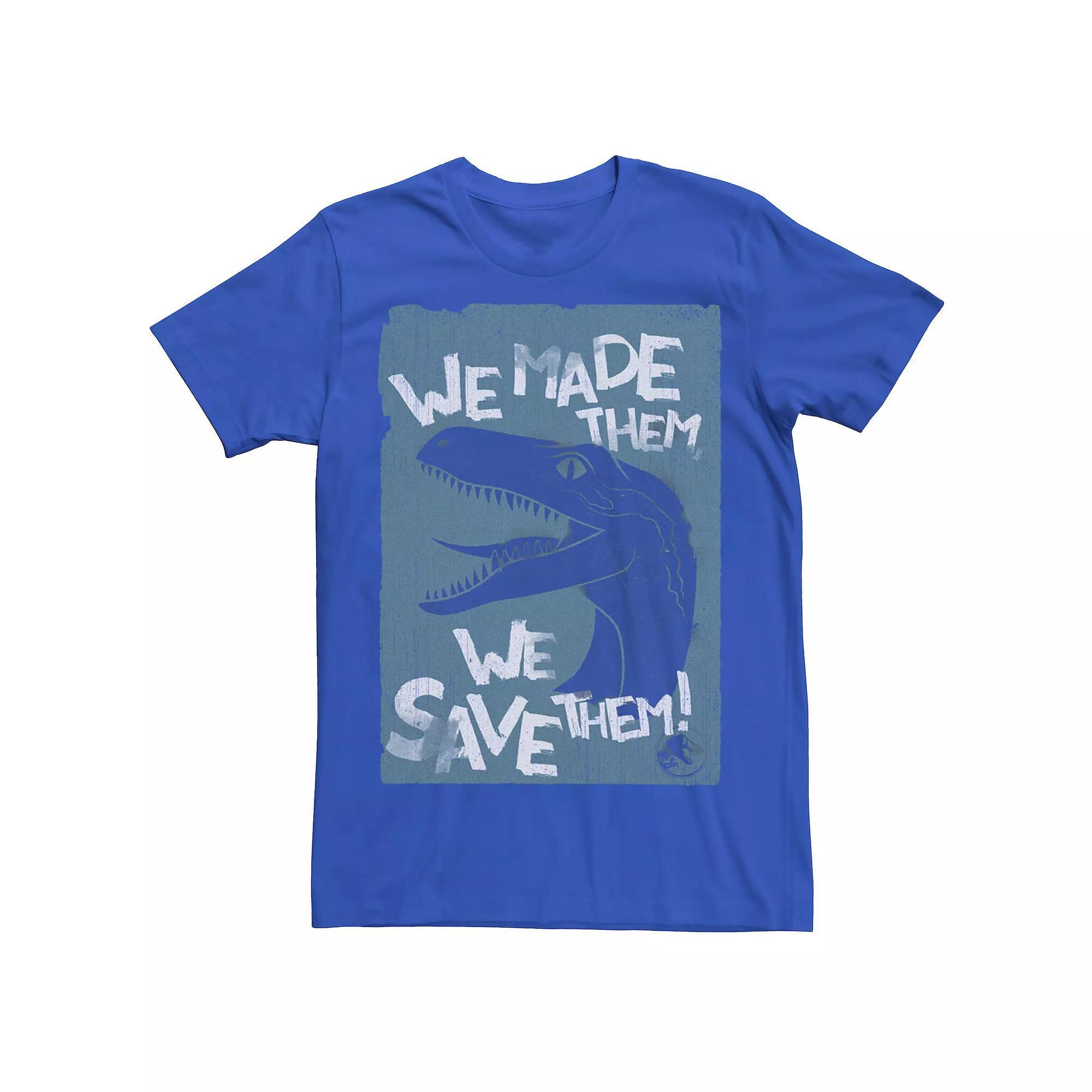 Men's Jurassic World Two We Made Them We Save Them Tee, Size: Large, Red Product Image