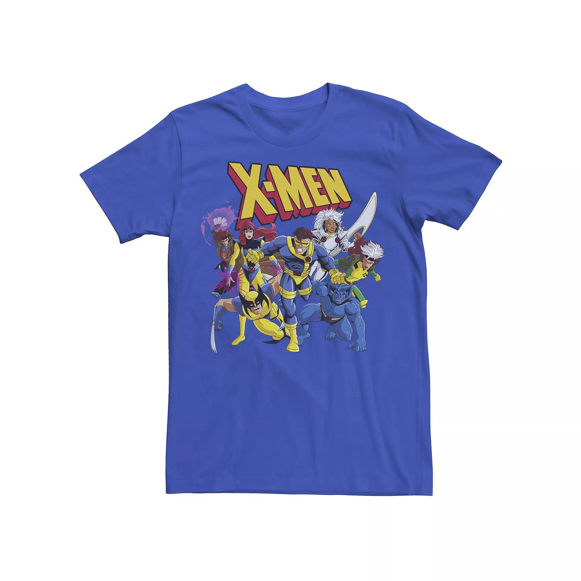 Men's Marvel X-Men Retro Full Cast Portrait Tee, Size: XL, Royal Product Image