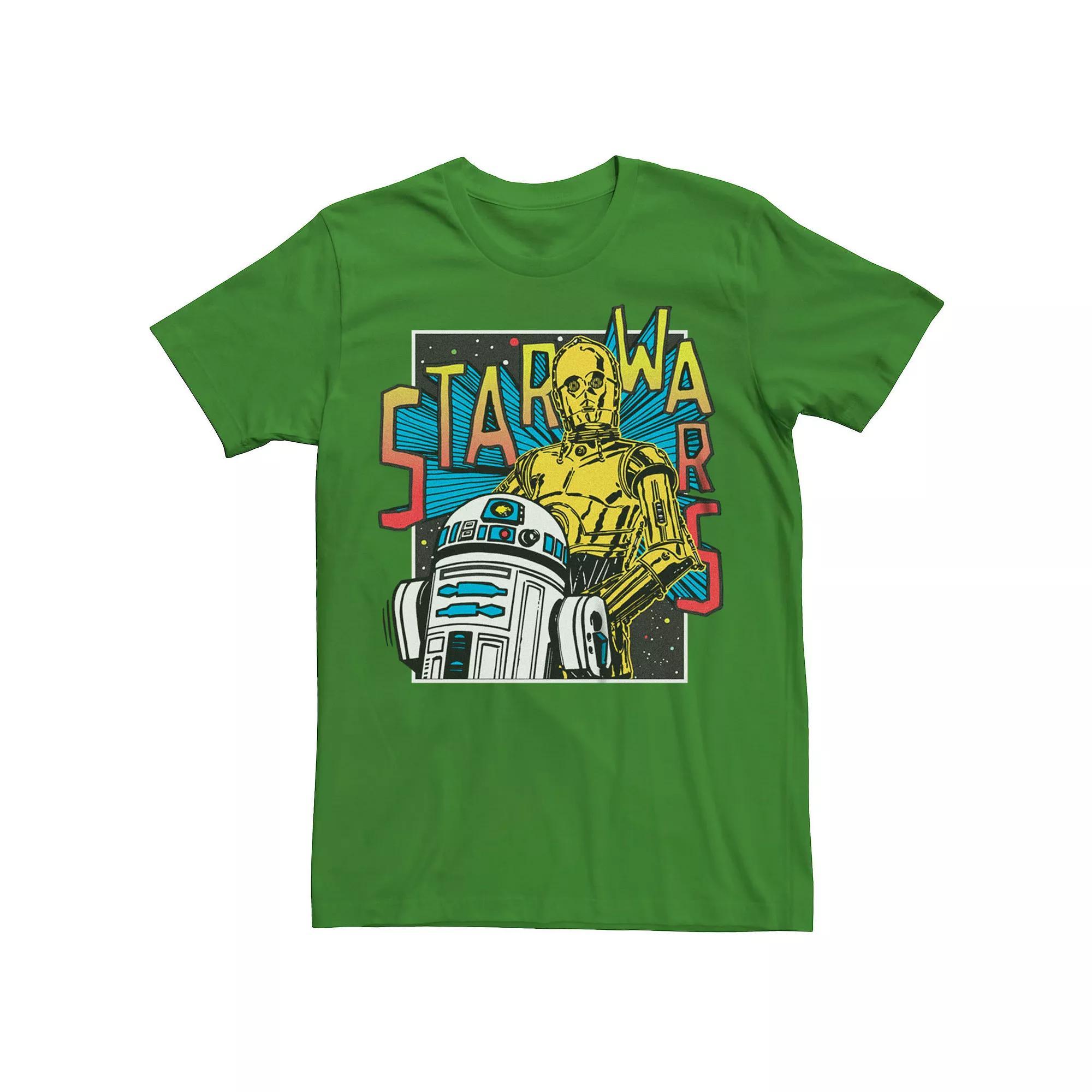 Men's Star Wars C-3PO And R2-D2 Droids Graphic Tee, Size: XXL, Kelly Product Image