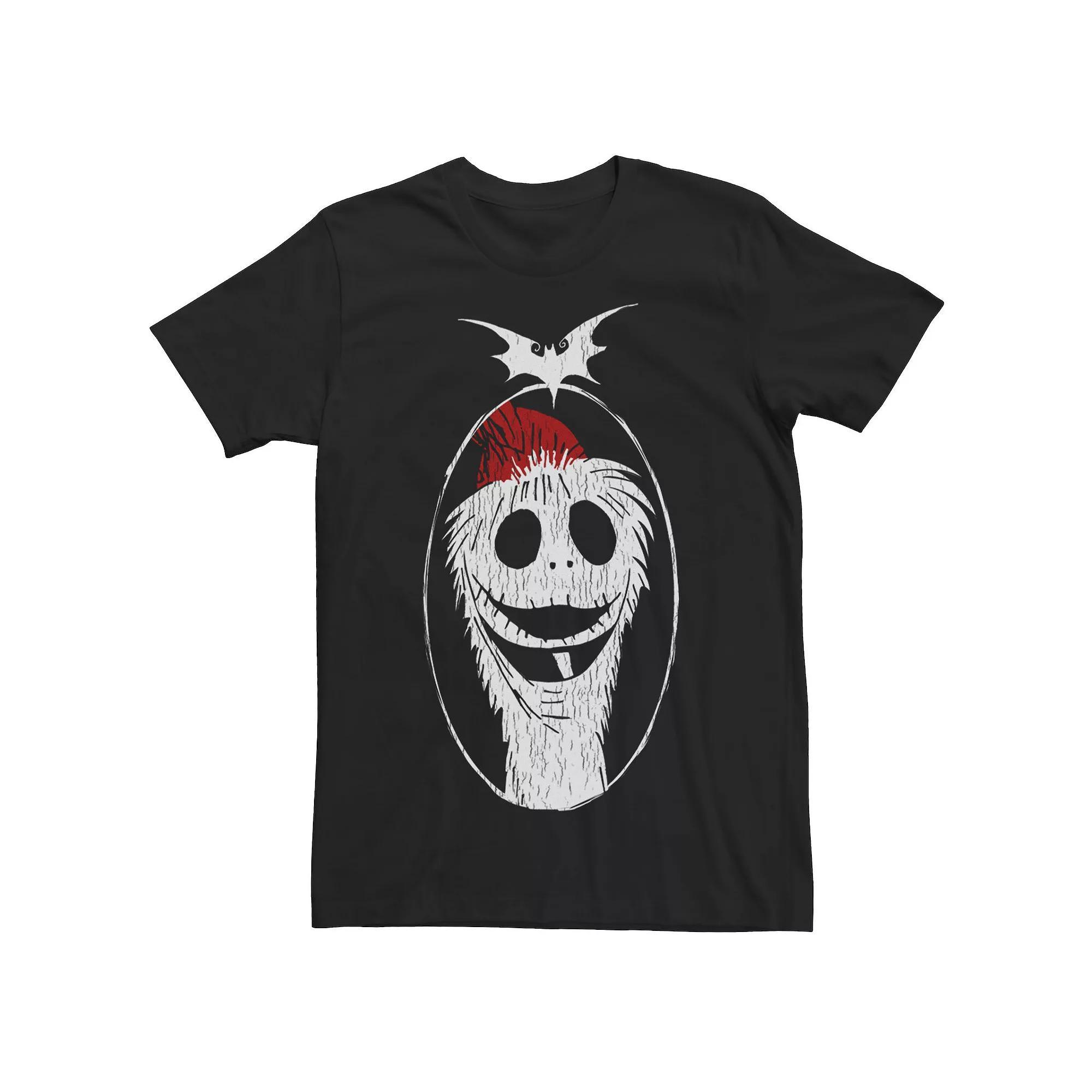 Disney's The Nightmare Before Christmas Men's Santa Jack Portrait Tee, Size: Large, Black Product Image